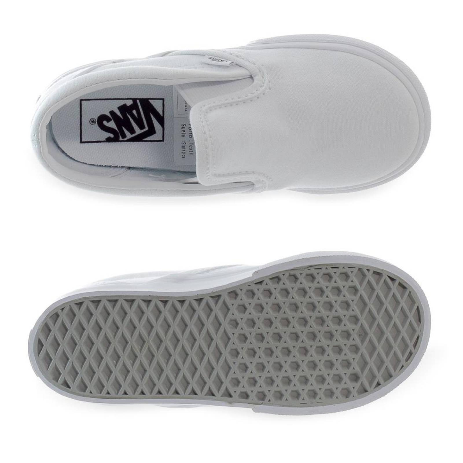 vans slip on blanco