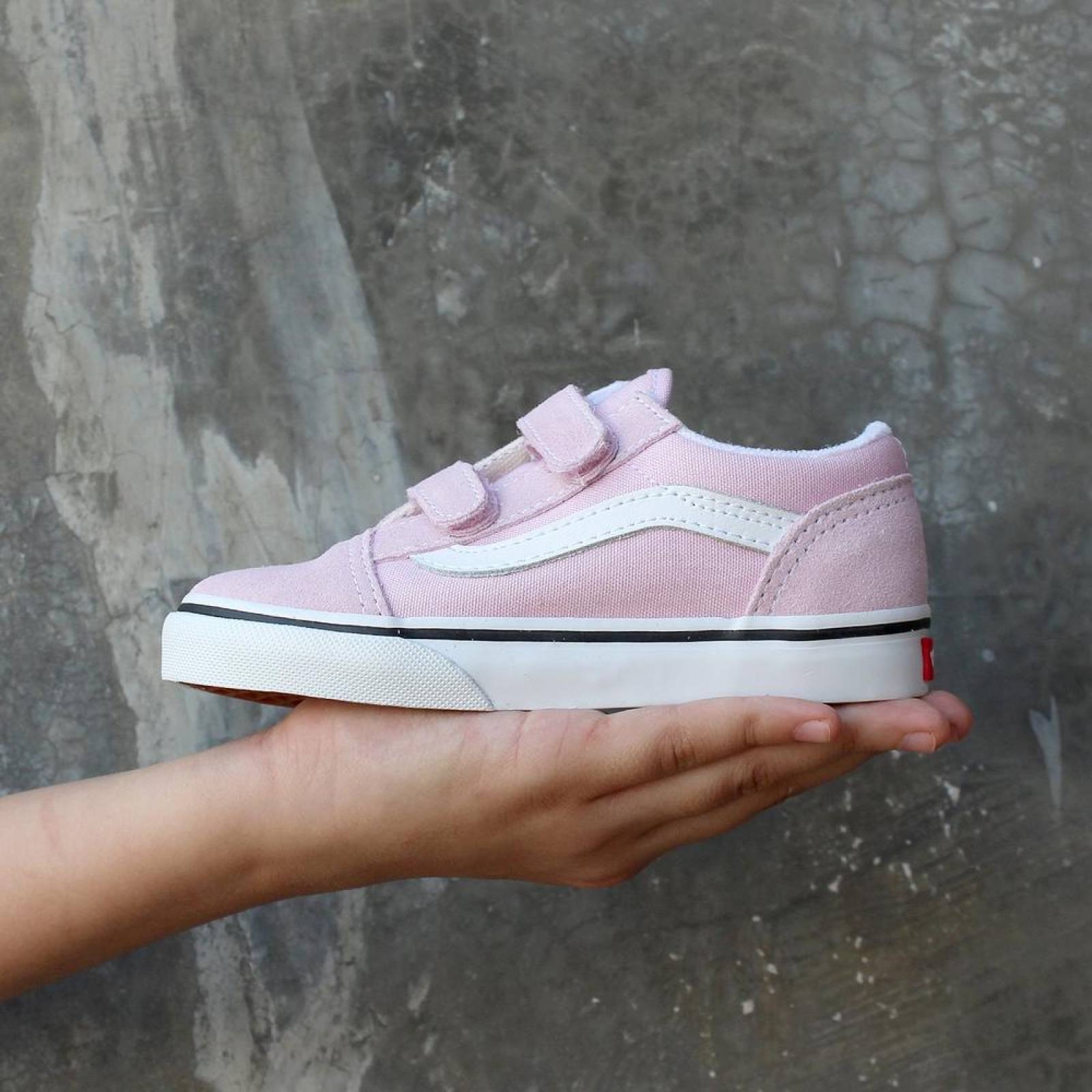 Tenis Vans Old Skool V TD - 38JNV3M - Rosa - Bebes 