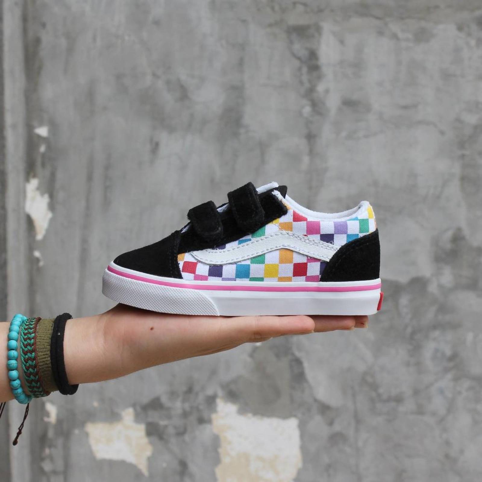 Tenis Vans Old Skool V TD - 38JNU09 - Multicolor - Bebes