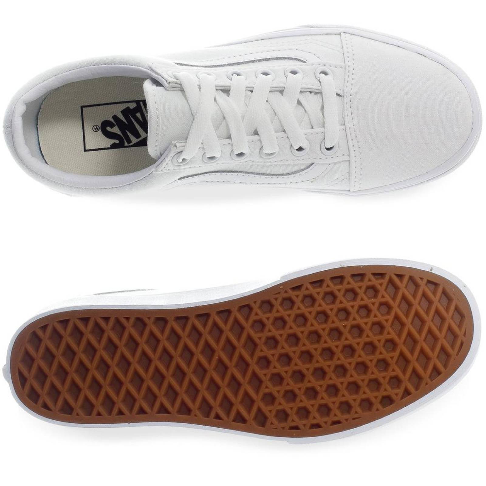 Tenis Vans Old Skool Platform - 3B3UW00 - Blanco - Mujer 