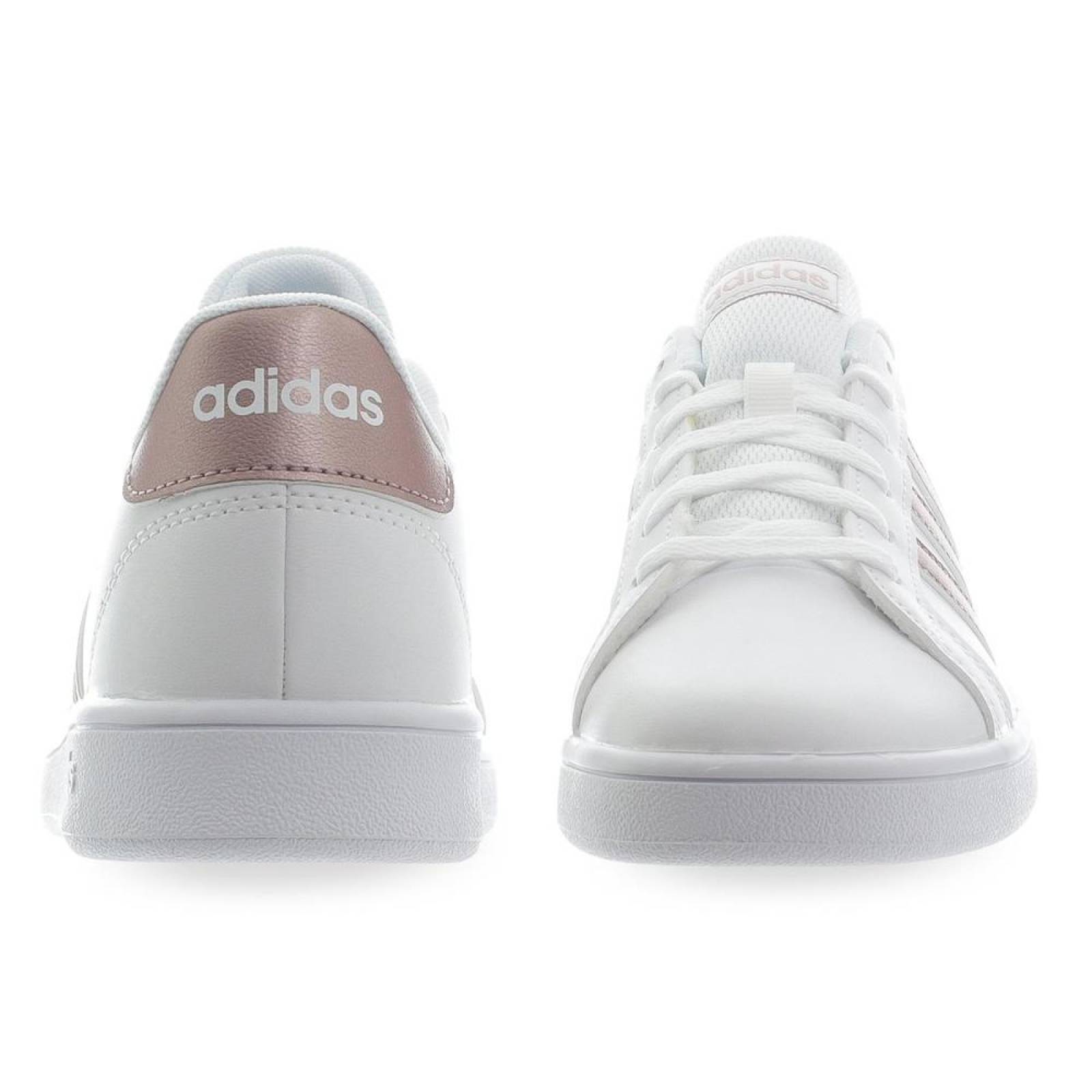 Tenis Adidas Grand Court K - EF0101 - Blanco - Mujer