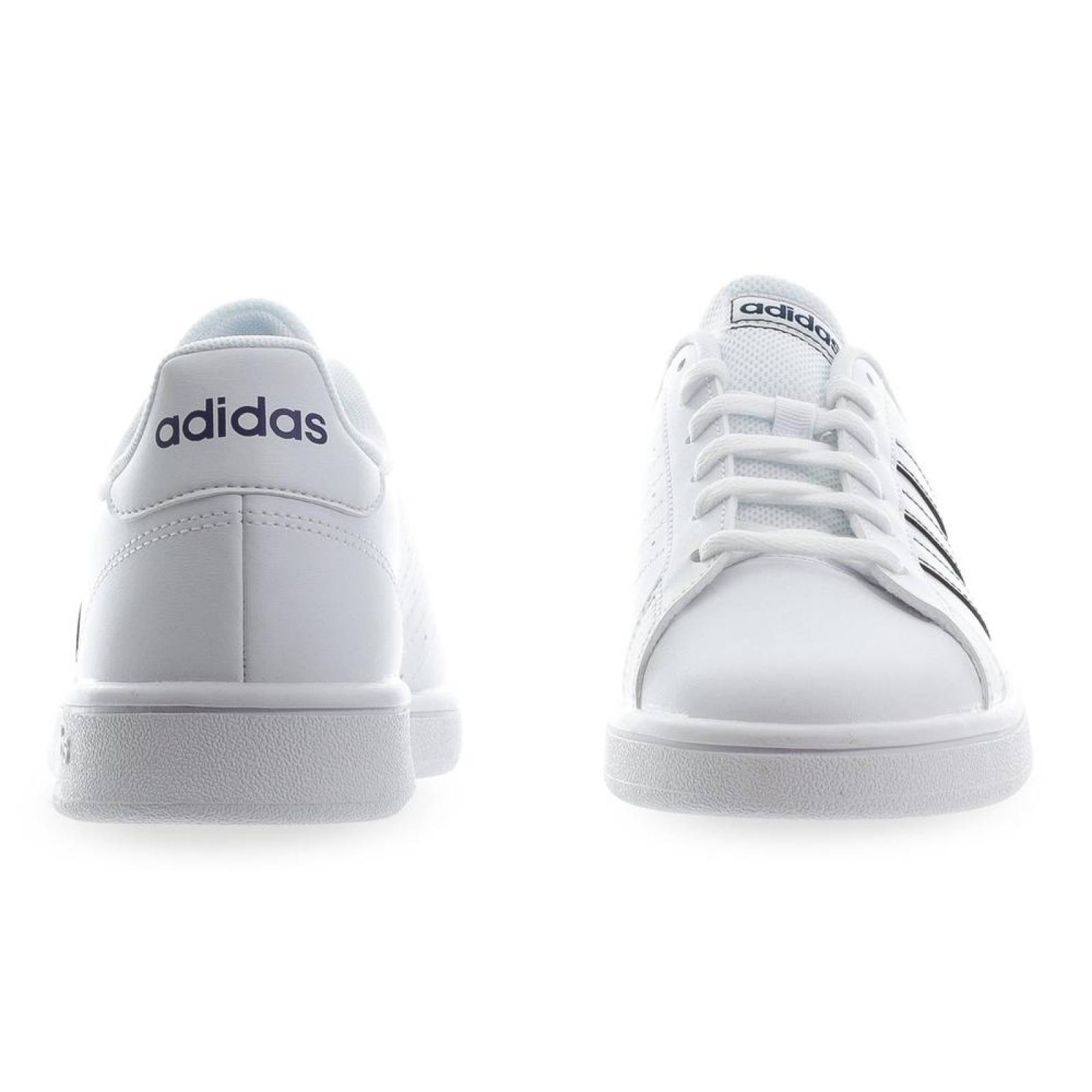 Tenis Adidas Grand Court Base - EE7904 - Blanco - Hombre 