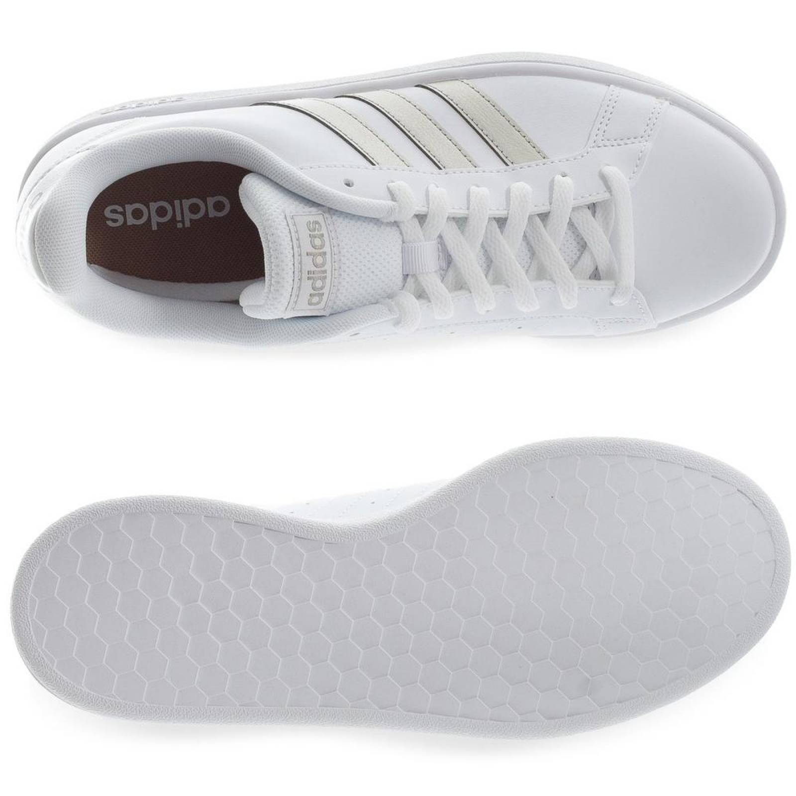 Tenis Adidas Grand Court Base - EE7874 - Blanco - Mujer