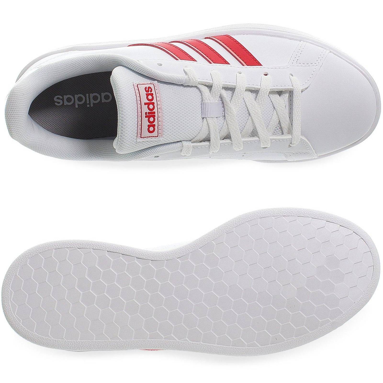 Tenis Adidas Grand Court Base - EG4031 - Blanco - Mujer 