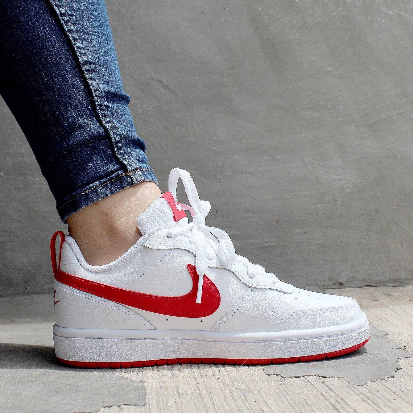 Tenis Nike Court Borough Low 2 - BQ5448103 - Blanco - Joven 