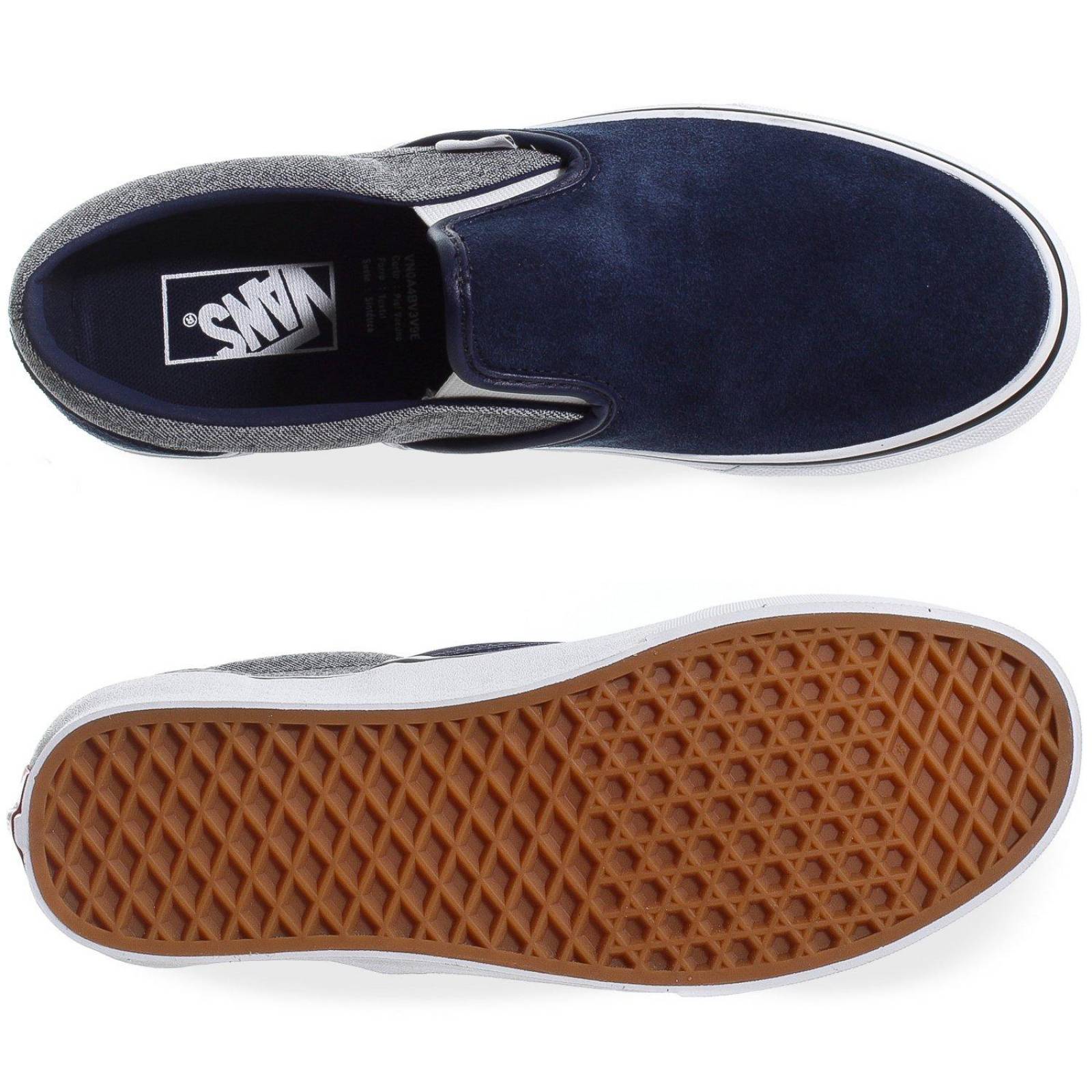 Tenis Vans Classic Slip On - 4BV3V9E - Azul Marino - Hombre 