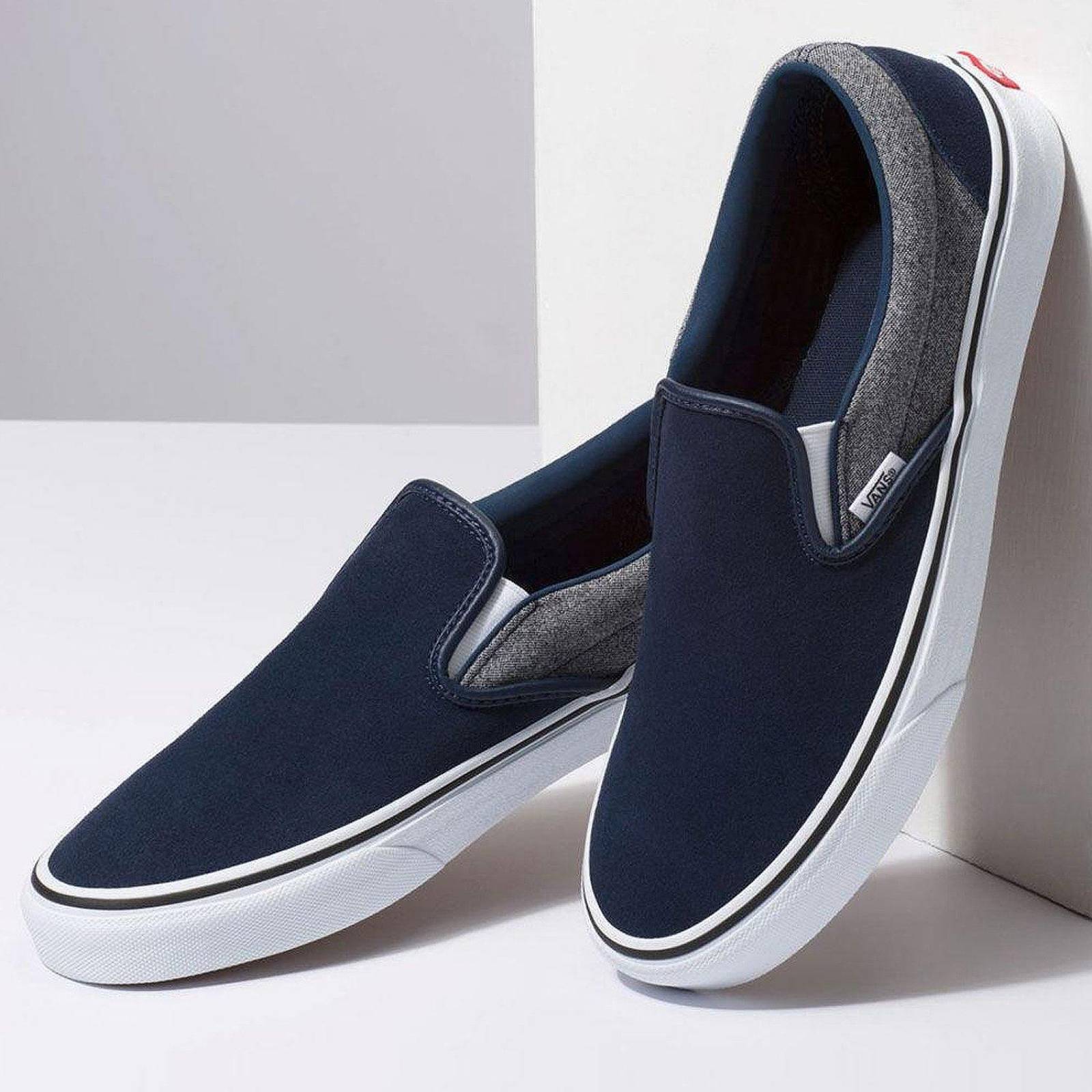 Tenis Vans Classic Slip On - 4BV3V9E - Azul Marino - Hombre 