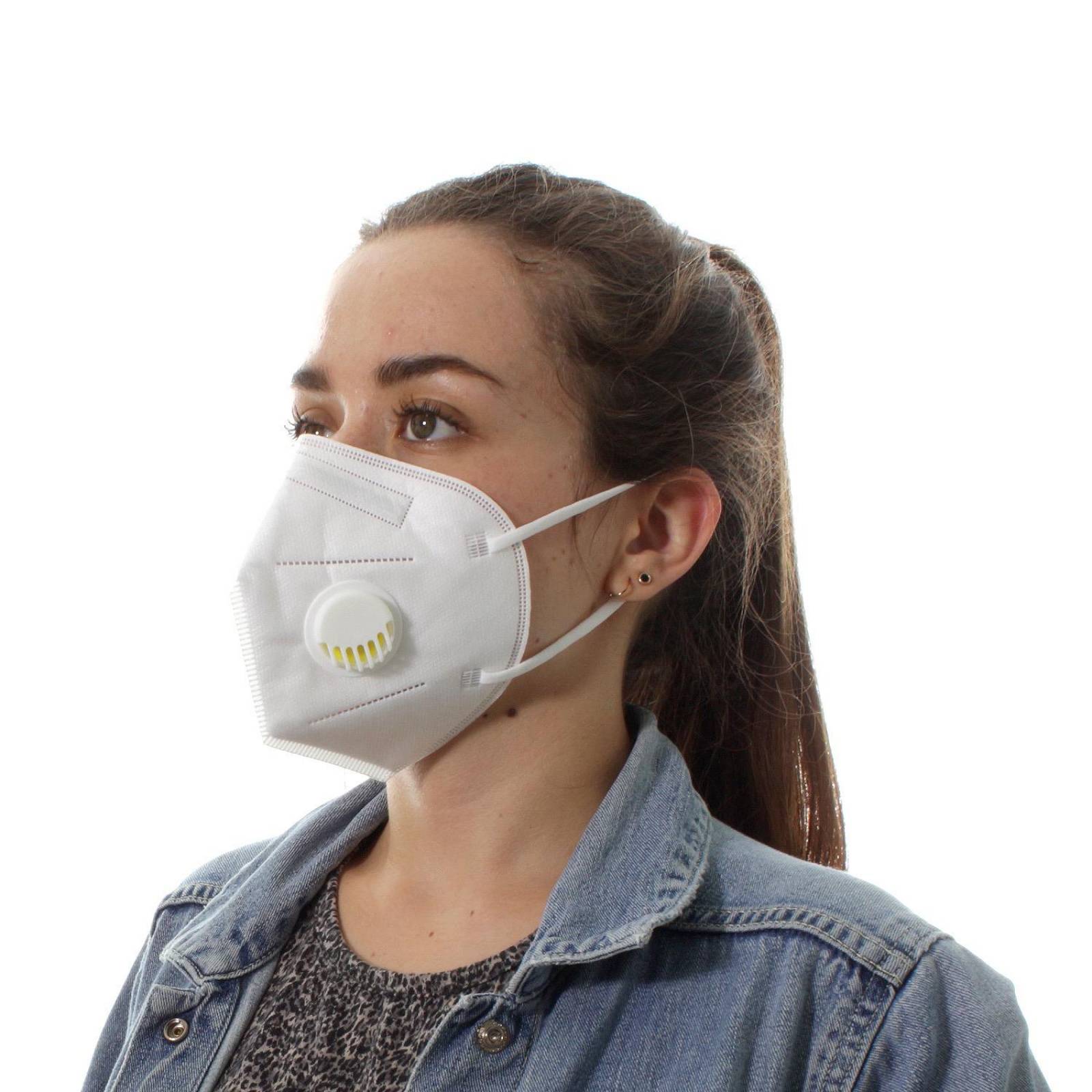 Cubrebocas KN95 Válvula Filtro 5 Capas FDA CE Certificado 1 pz