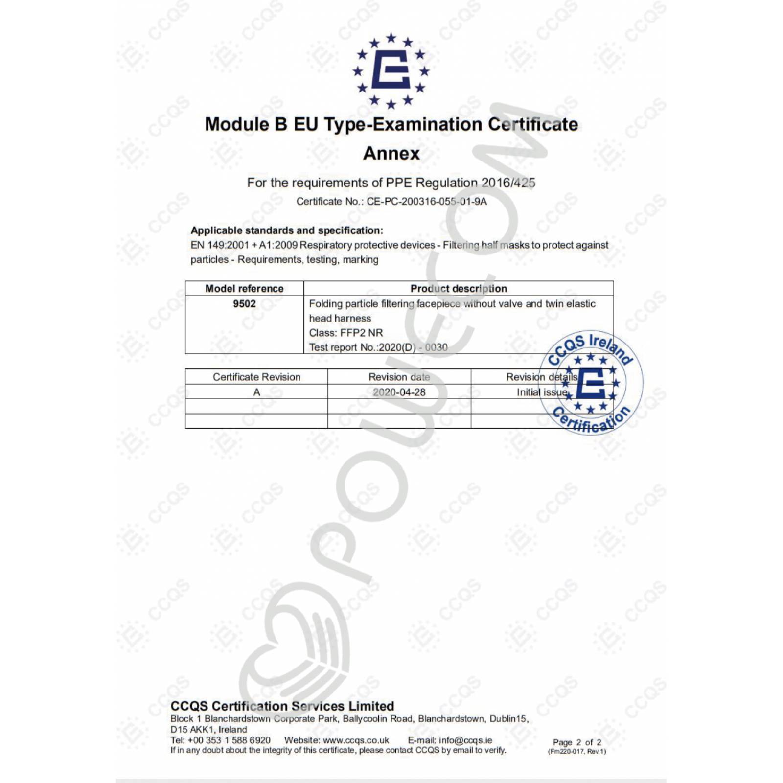 Cubrebocas Powecom 5 Capas CE FFP2 Certificado - 10 Piezas 