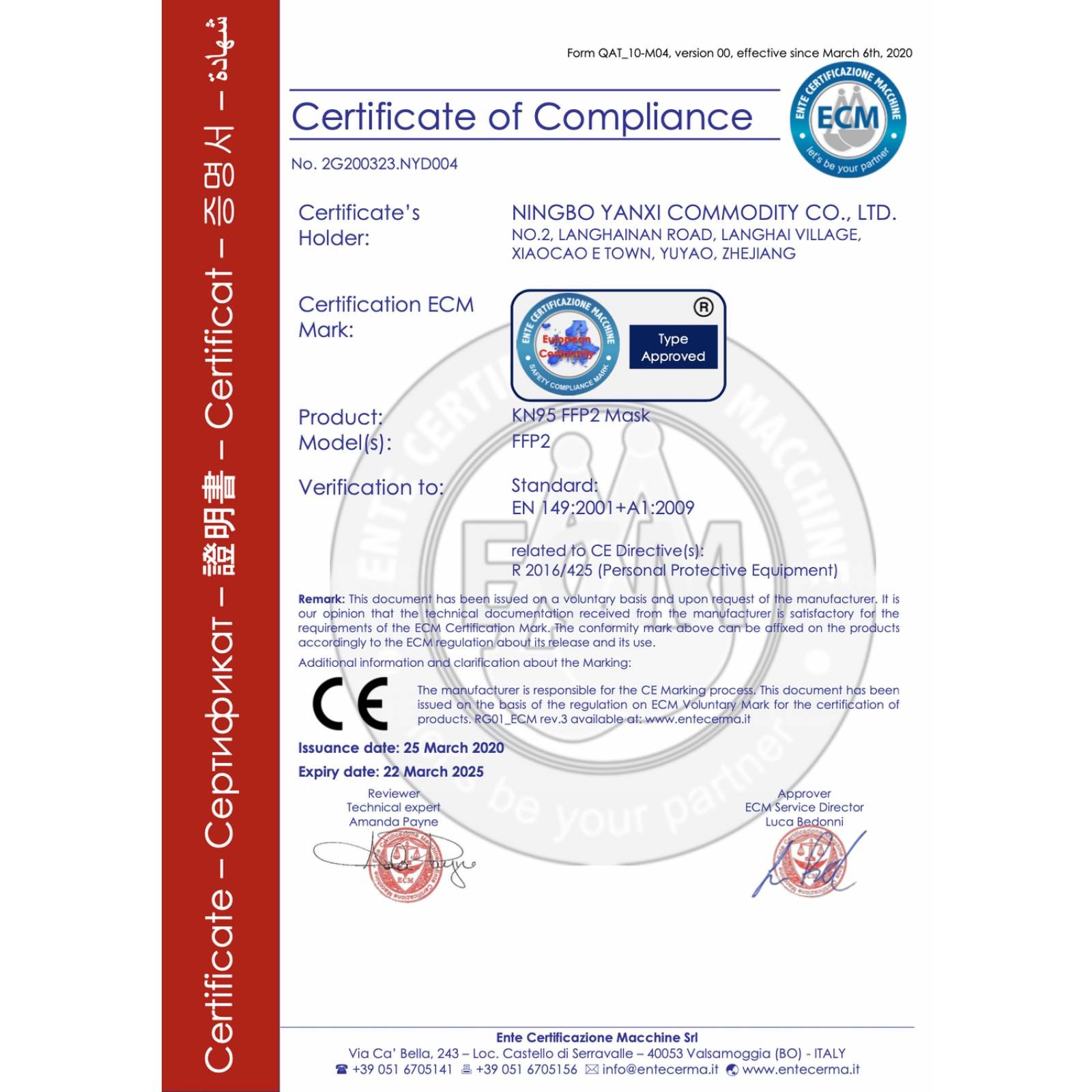 Cubrebocas KN95 Doble Válvula Filtro 5 Capas FDA CE Certificado - 1 pz 