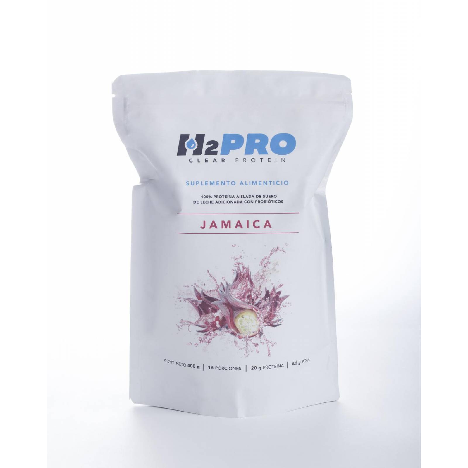 Suplemento Alimenticio H2PRO Clear Protein con Probióticos Jamaica