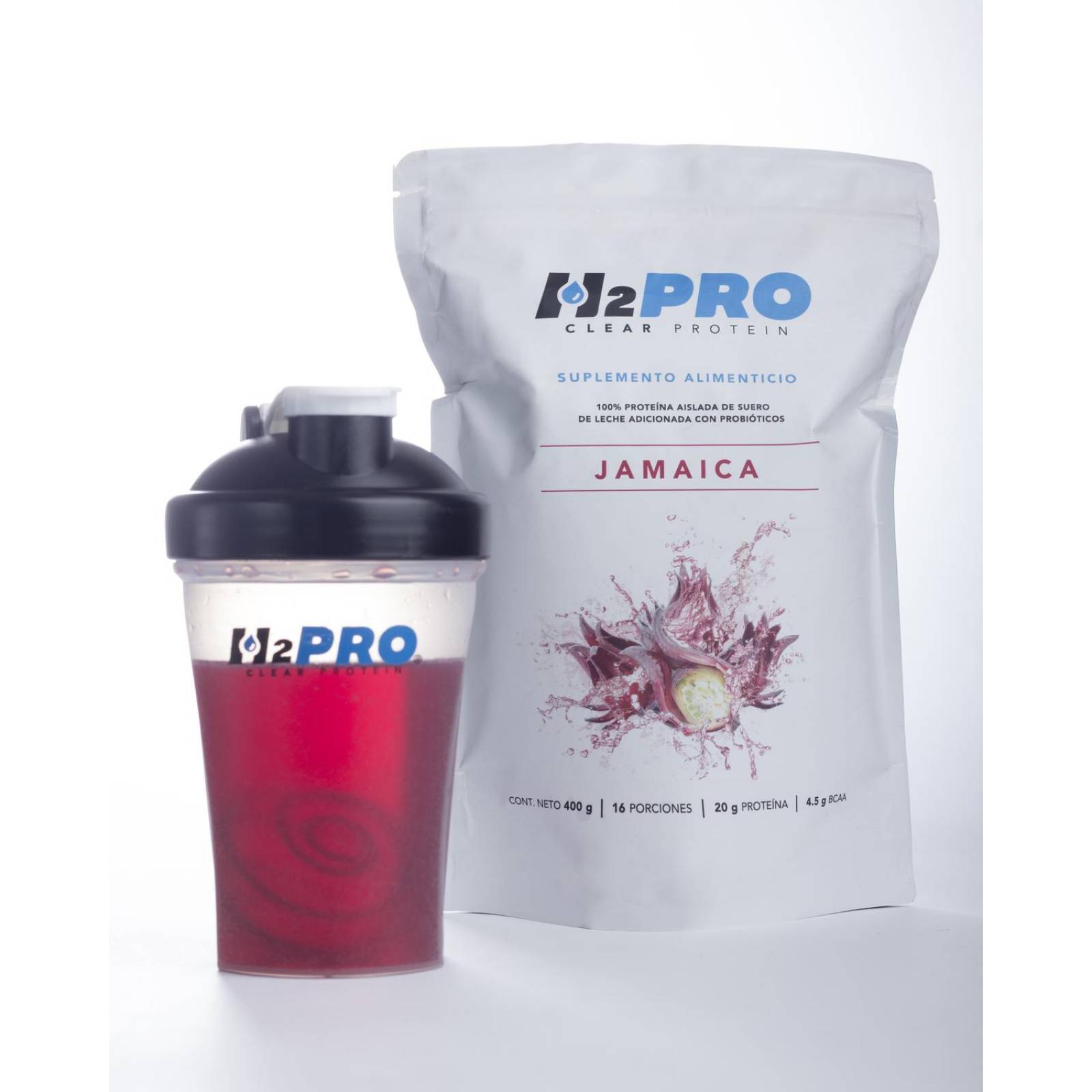 Suplemento Alimenticio H2PRO Clear Protein con Probióticos Jamaica