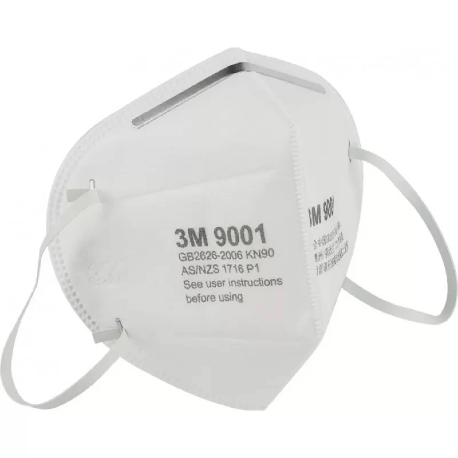 Cubrebocas 3M KN90 9001 FDA Desechable Antipolvo - 50 pzs 