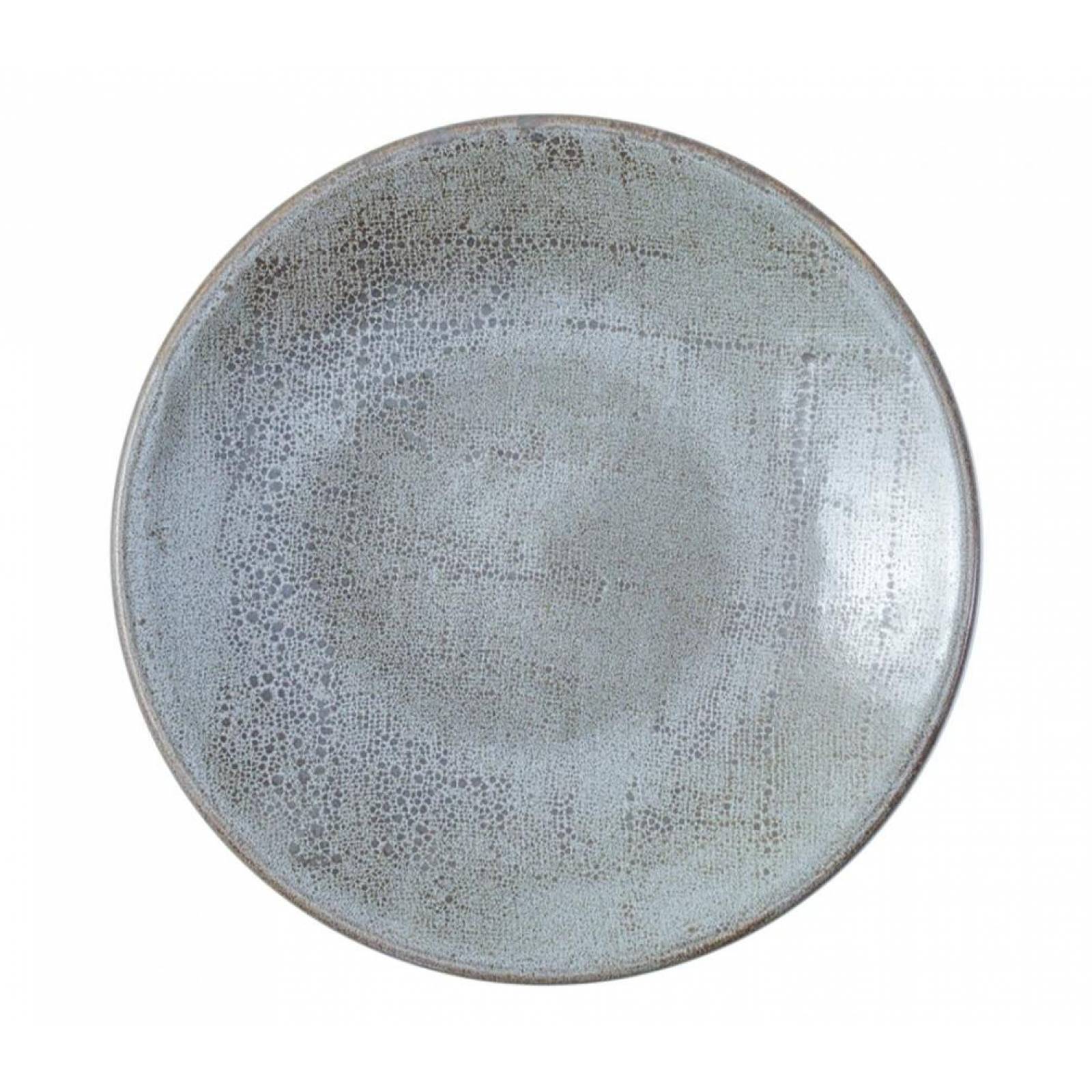 Plato Trinche Tela de Cerámica 25cm - 12 piezas - Anfora Gris