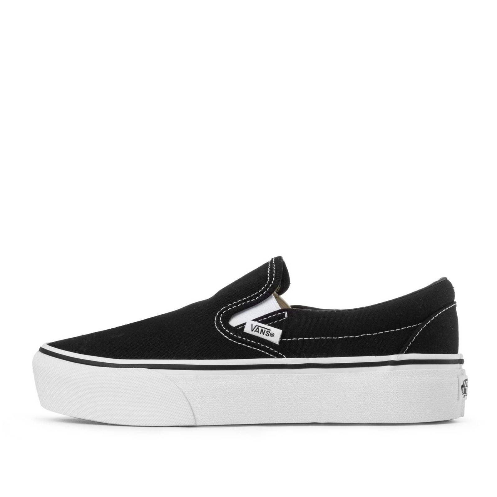 Tenis Vans Classic Slip On Platform - 018EBLK - Negro - Mujer