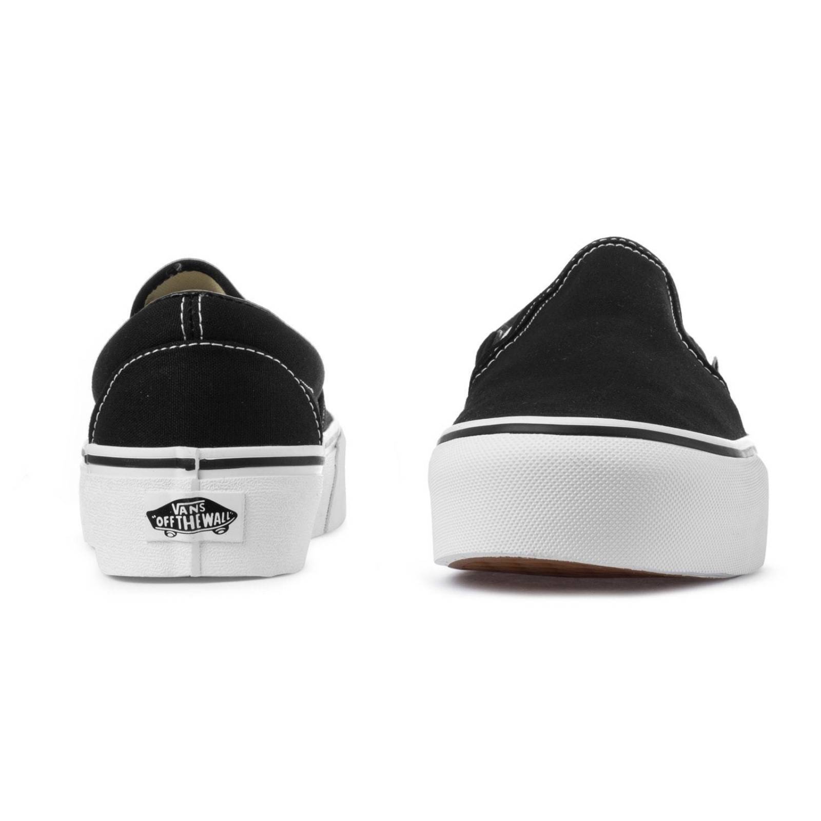 Tenis Vans Classic Slip On Platform - 018EBLK - Negro - Mujer