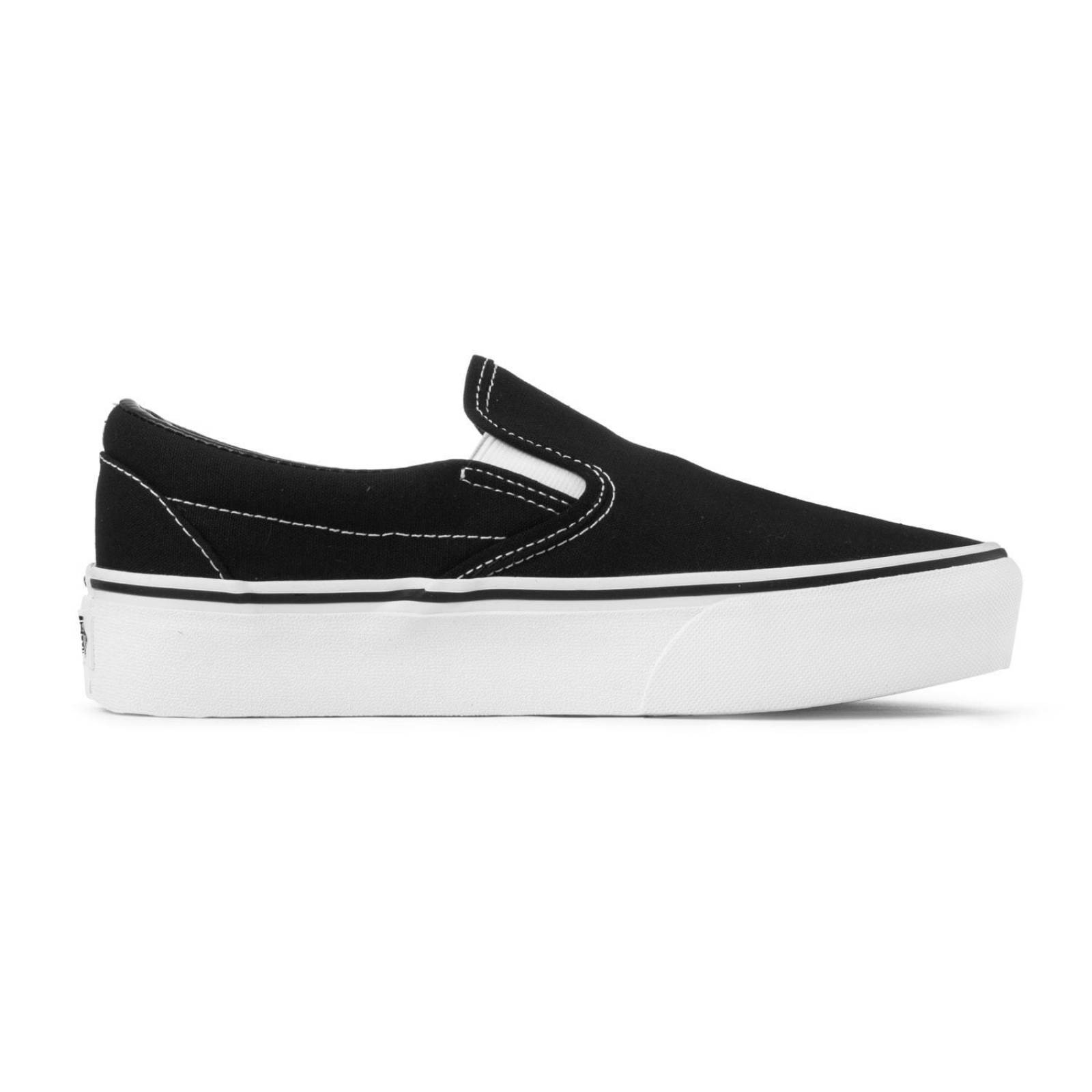 Tenis Vans Classic Slip On Platform - 018EBLK - Negro - Mujer