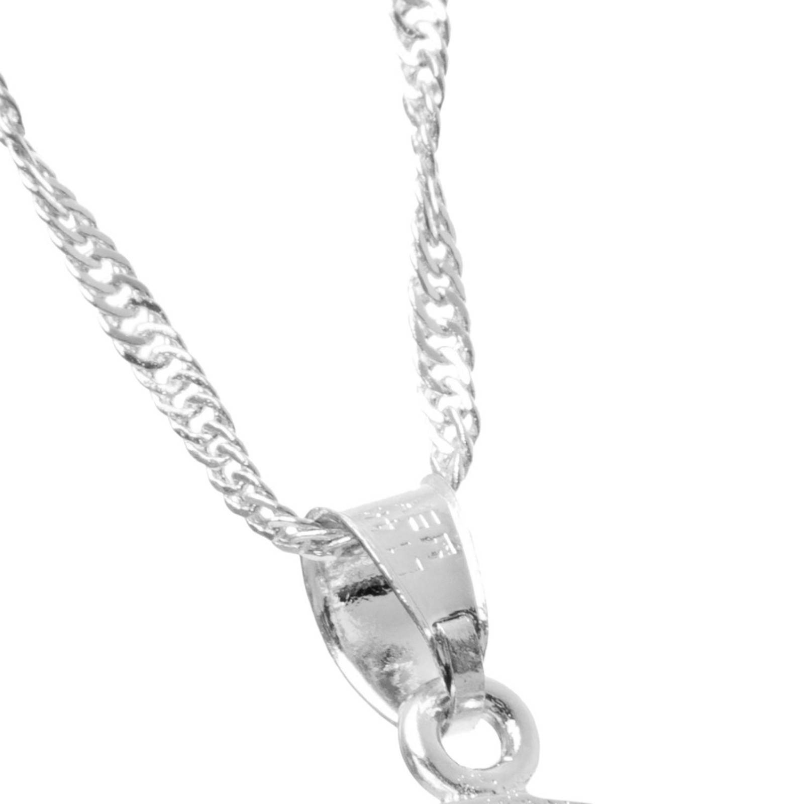 Dije Inicial / Letra M Zirconias Plata .925 + Cadena Regalo 