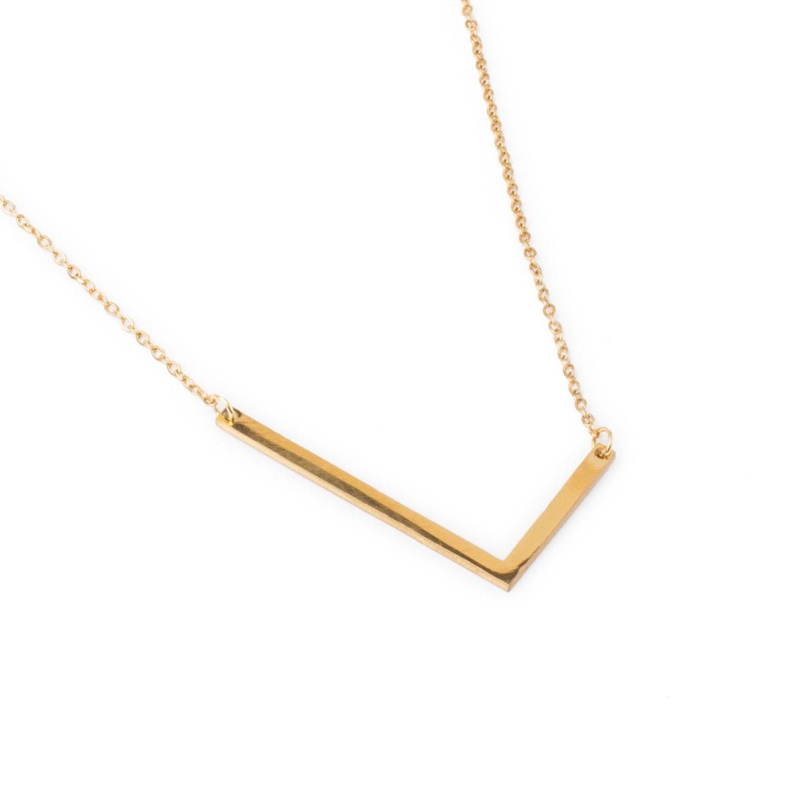 Gargantilla de Letra / Inicial L Inclinada Acero 3L Chapeado 