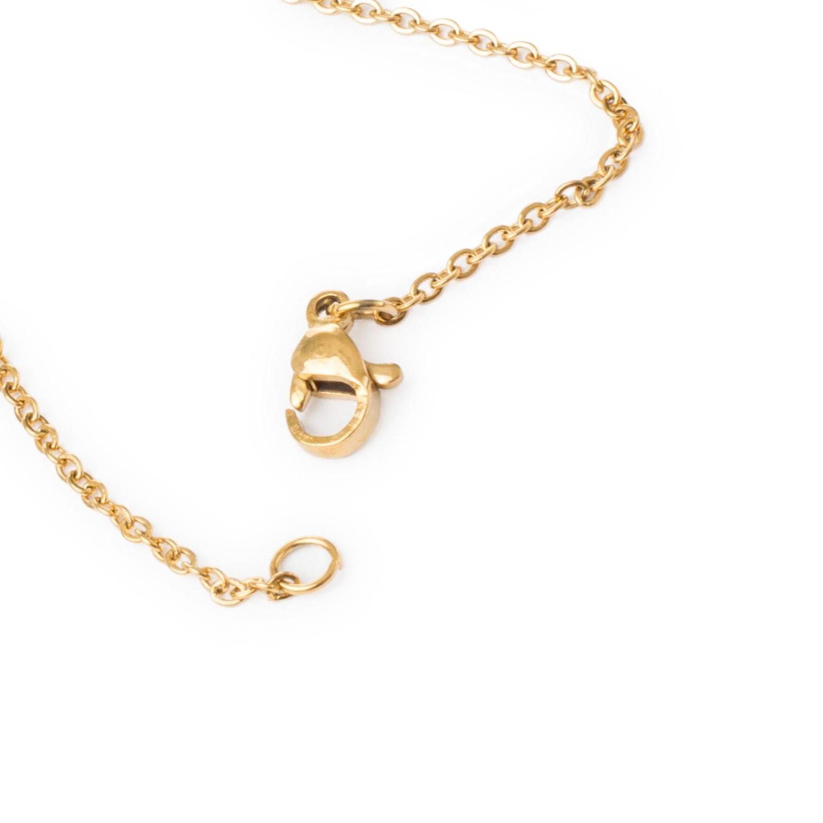 Gargantilla de Letra / Inicial L Inclinada Acero 3L Chapeado 