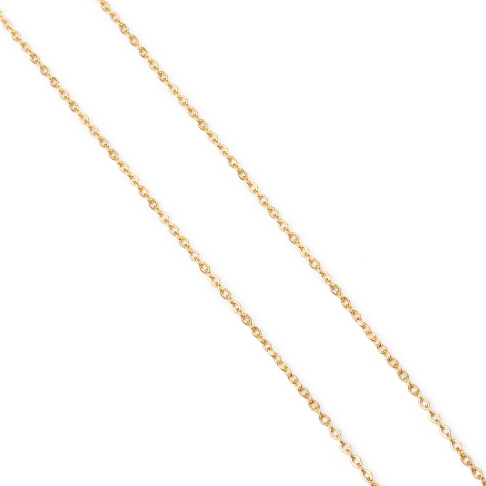 Gargantilla de Letra / Inicial L Inclinada Acero 3L Chapeado 