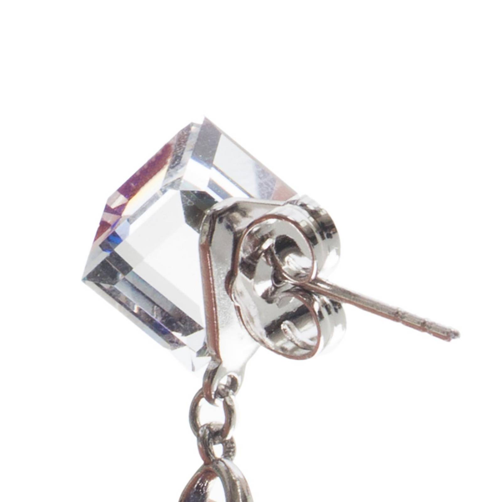 Aretes Pendientes con Cristal Swarovski Azul Rey Chapa de Oro 18k