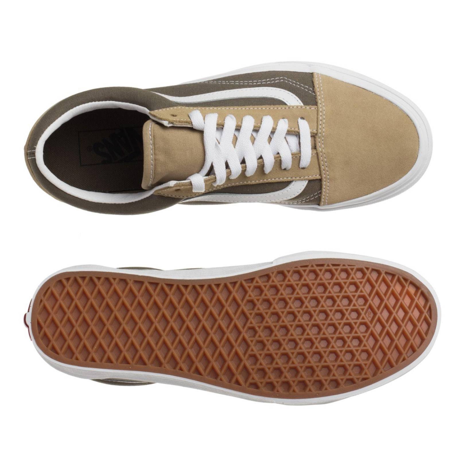 Tenis Vans Old Skool - 3WKT4PF - Verde Oliva - Hombre 