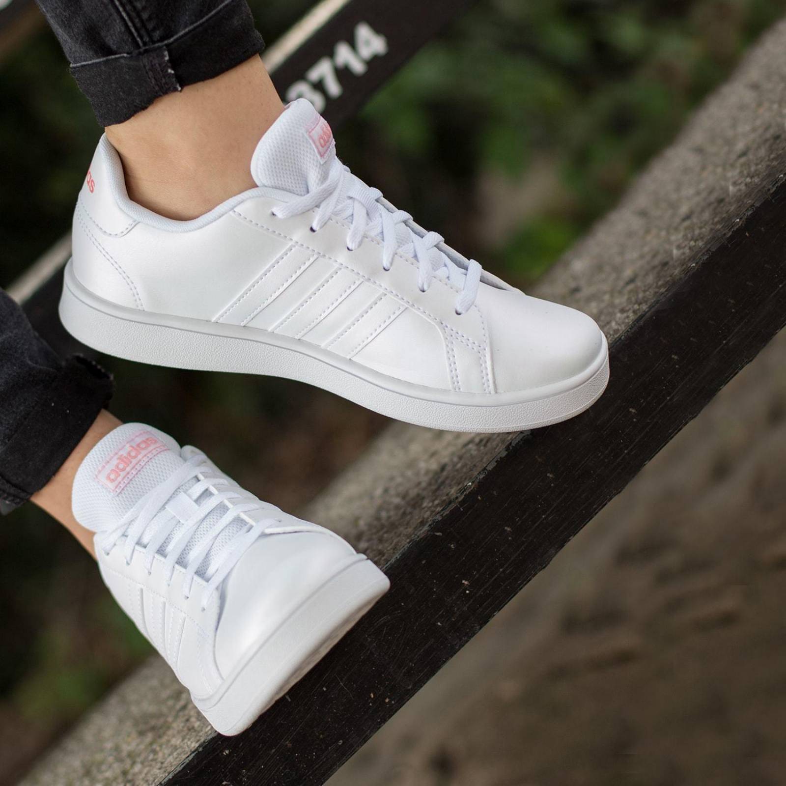 Tenis Adidas Grand Court K - GZ5258 - Blanco - Niños