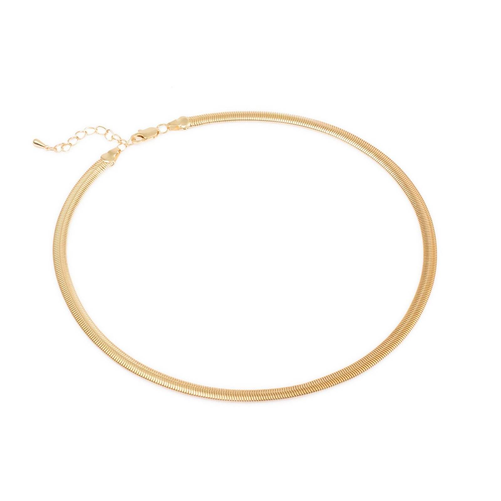 Cadena Panza de Víbora 5mm Mujer 40cm Chapa de Oro 18k 