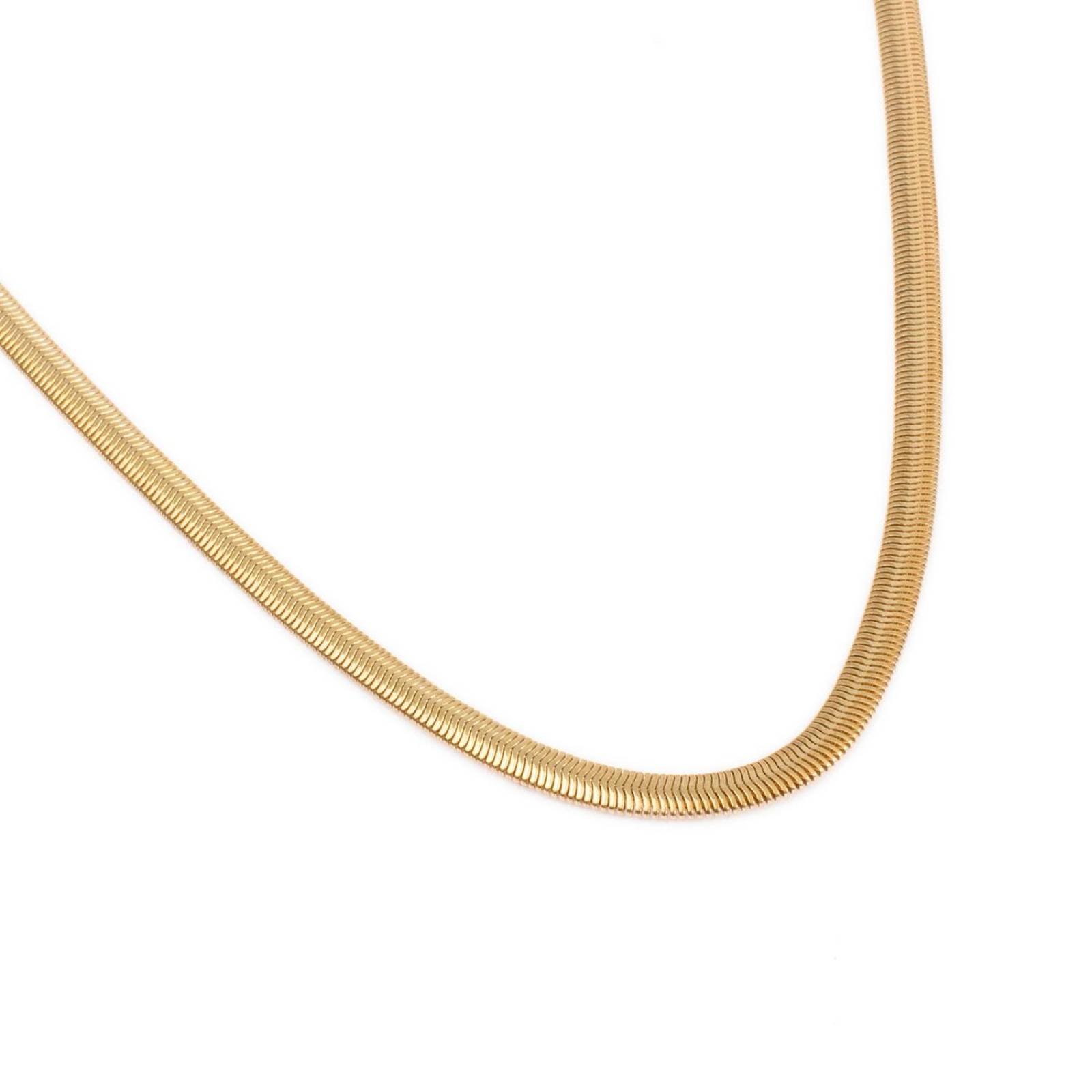 Cadena Panza de Víbora 5mm Mujer 40cm Chapa de Oro 18k 