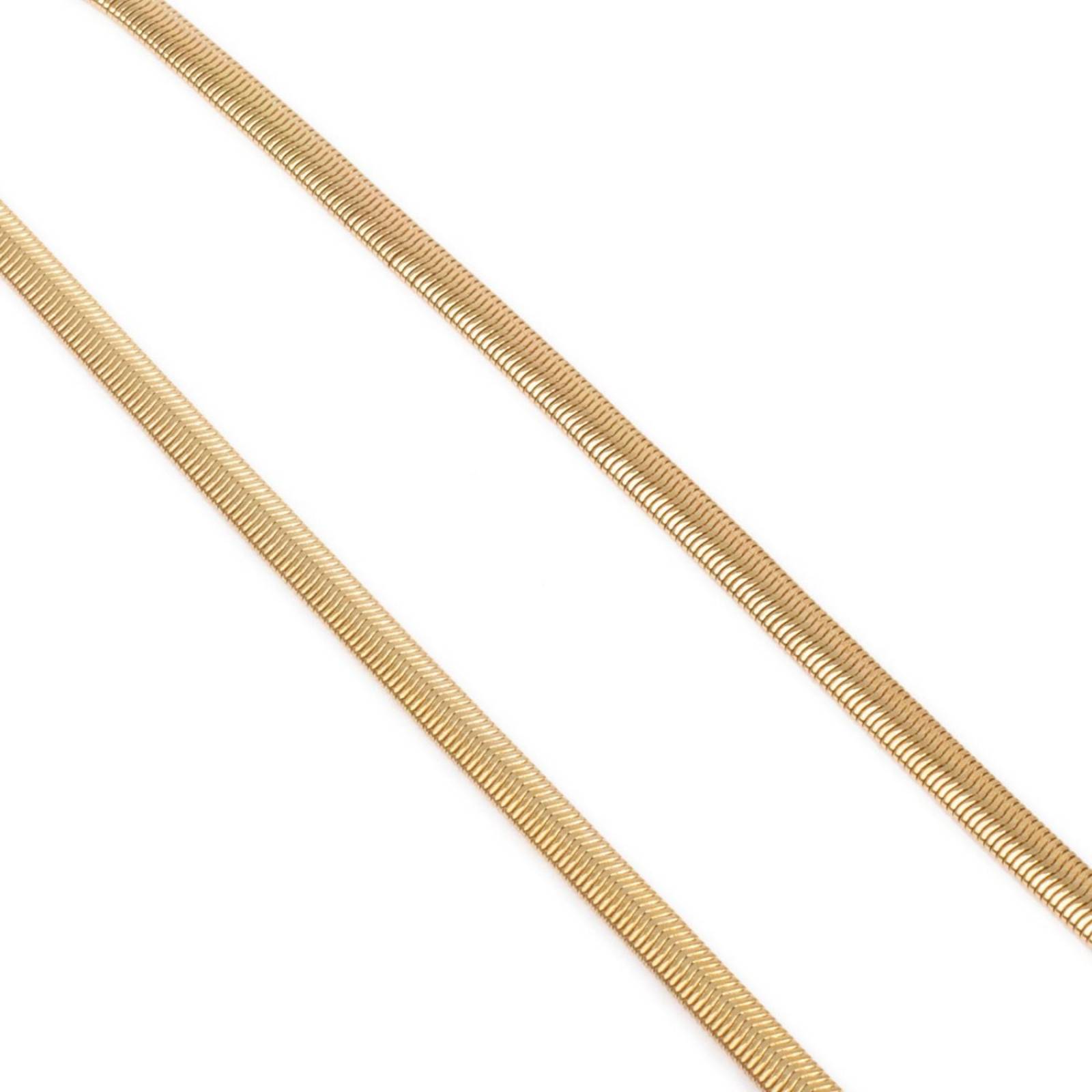 Cadena Panza de Víbora 5mm Mujer 40cm Chapa de Oro 18k 