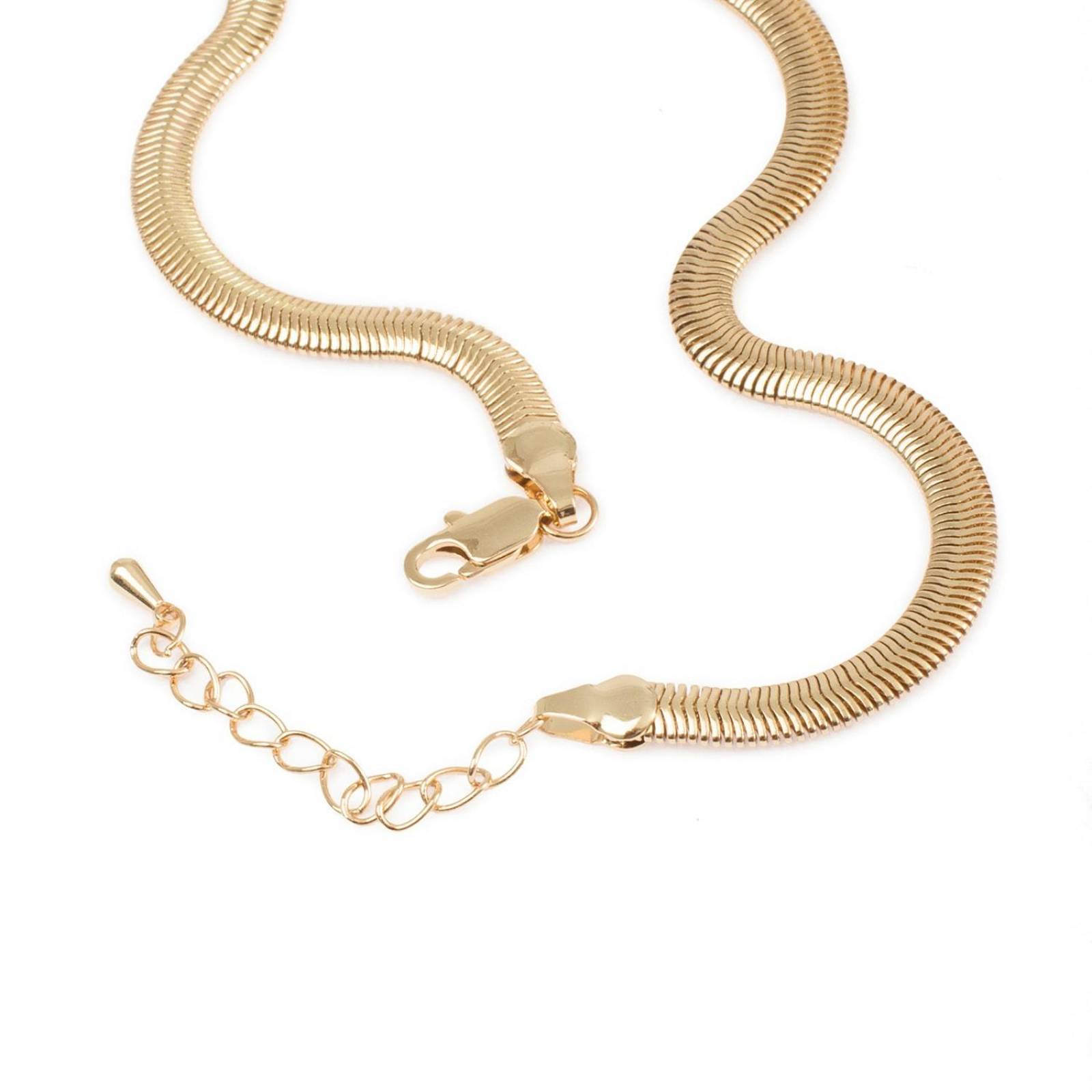 Cadena Panza de Víbora 5mm Mujer 40cm Chapa de Oro 18k 