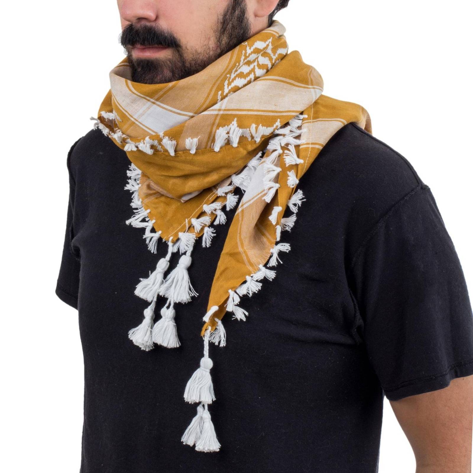 Turbante Shemagh Chalina Unisex Algodón Ocre - Naisha