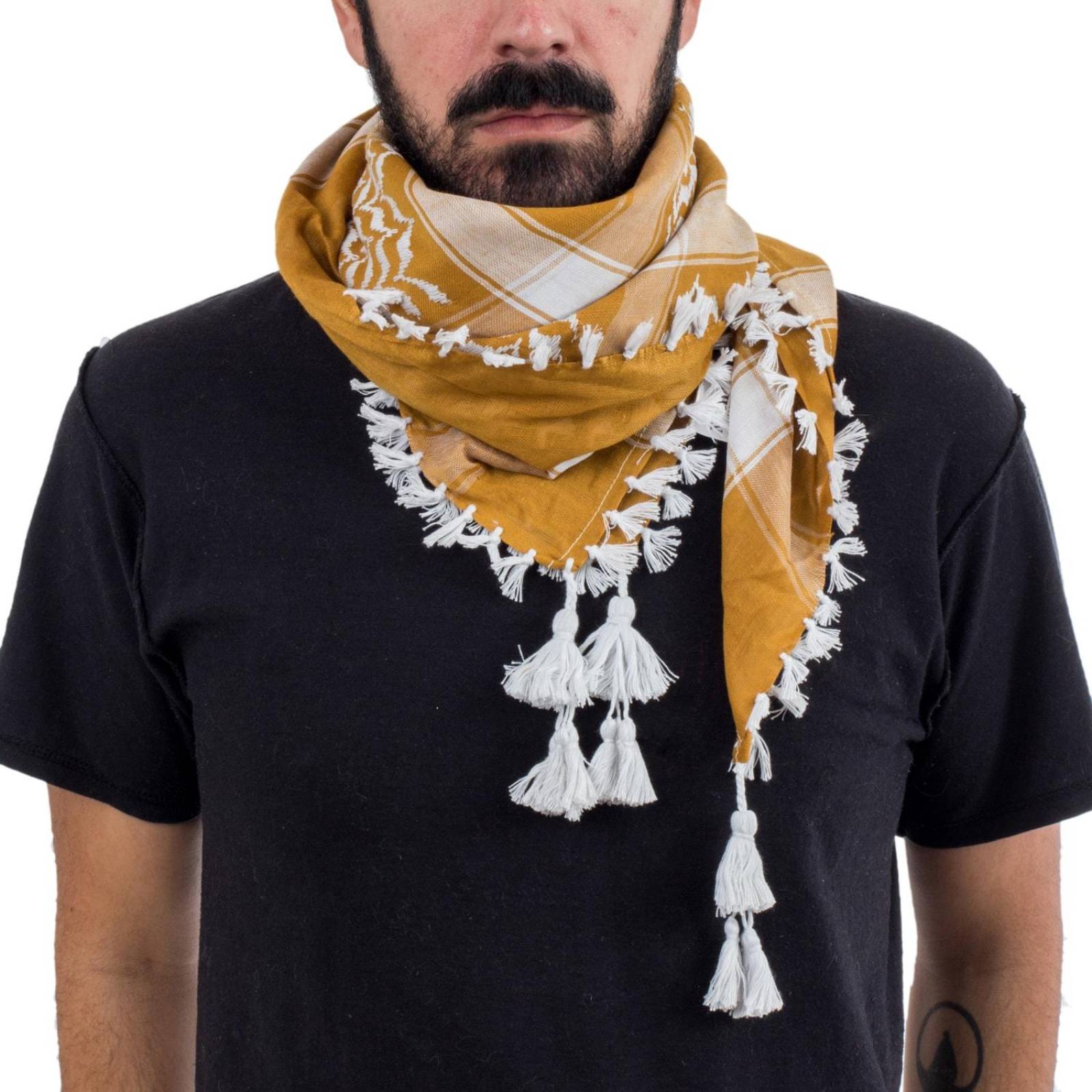 Turbante Shemagh Chalina Unisex Algodón Ocre - Naisha