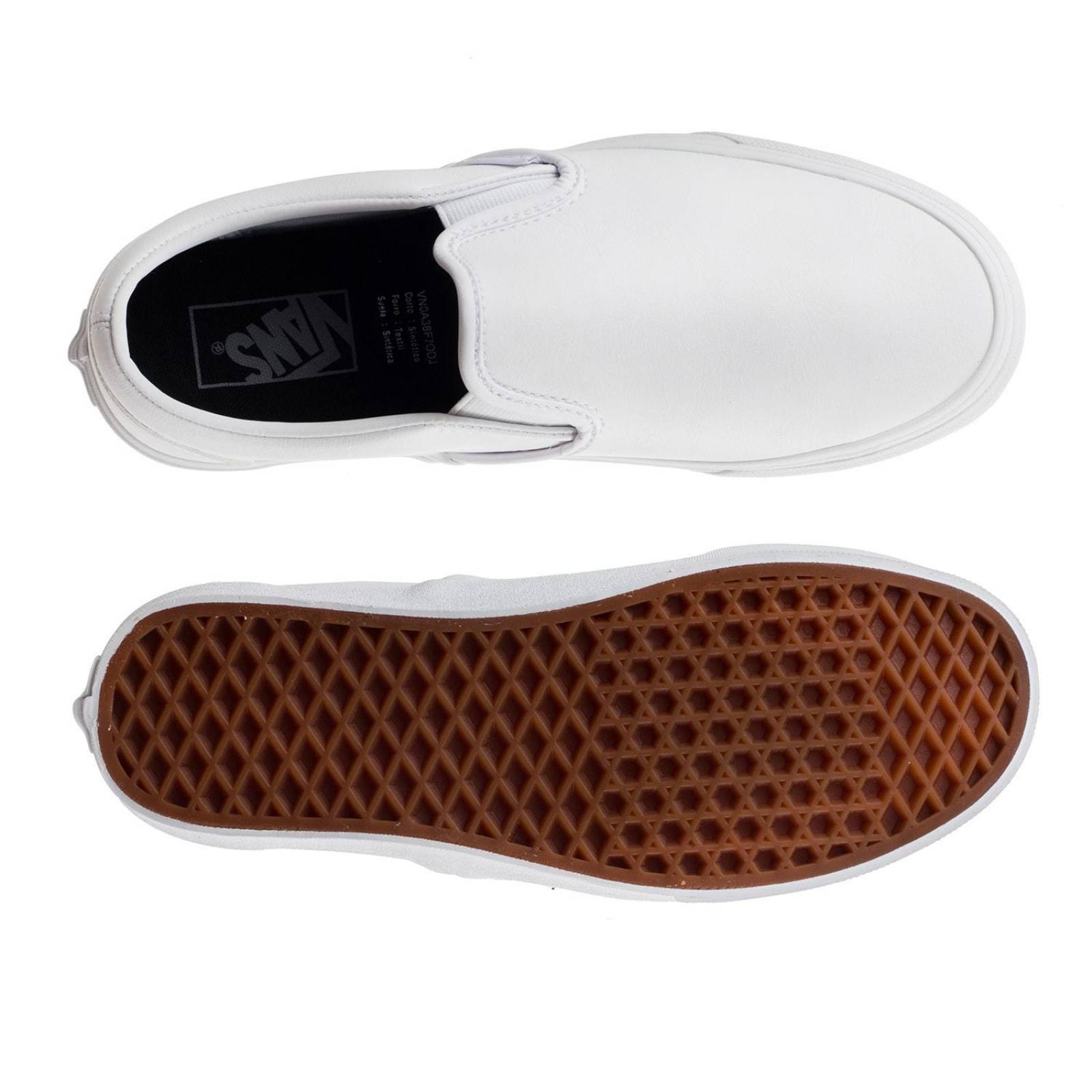 Tenis Vans Classic Slip On 38F7ODJ Blanco Unisex