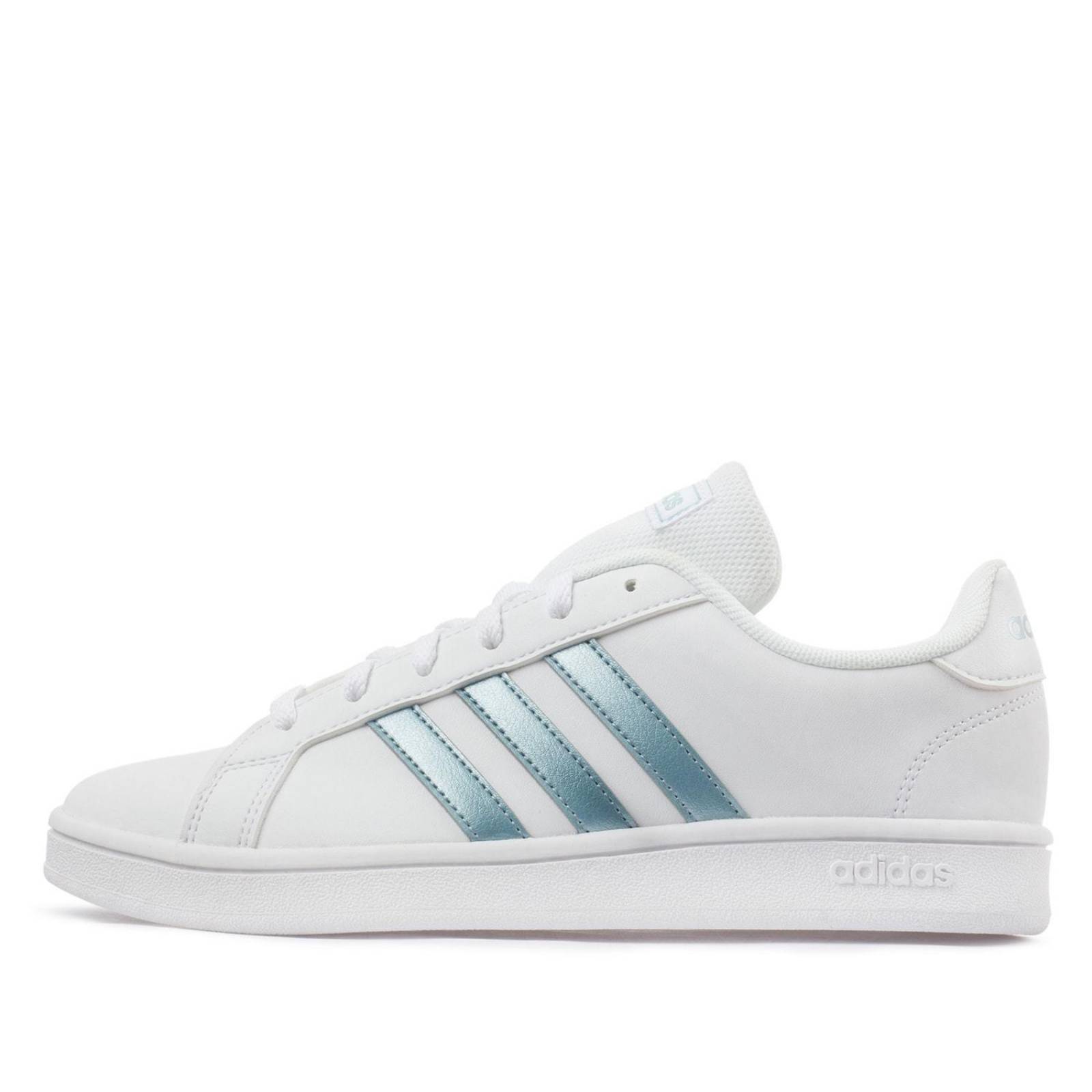 Tenis Adidas Grand Court Base - GZ8164 - Blanco - Mujer 