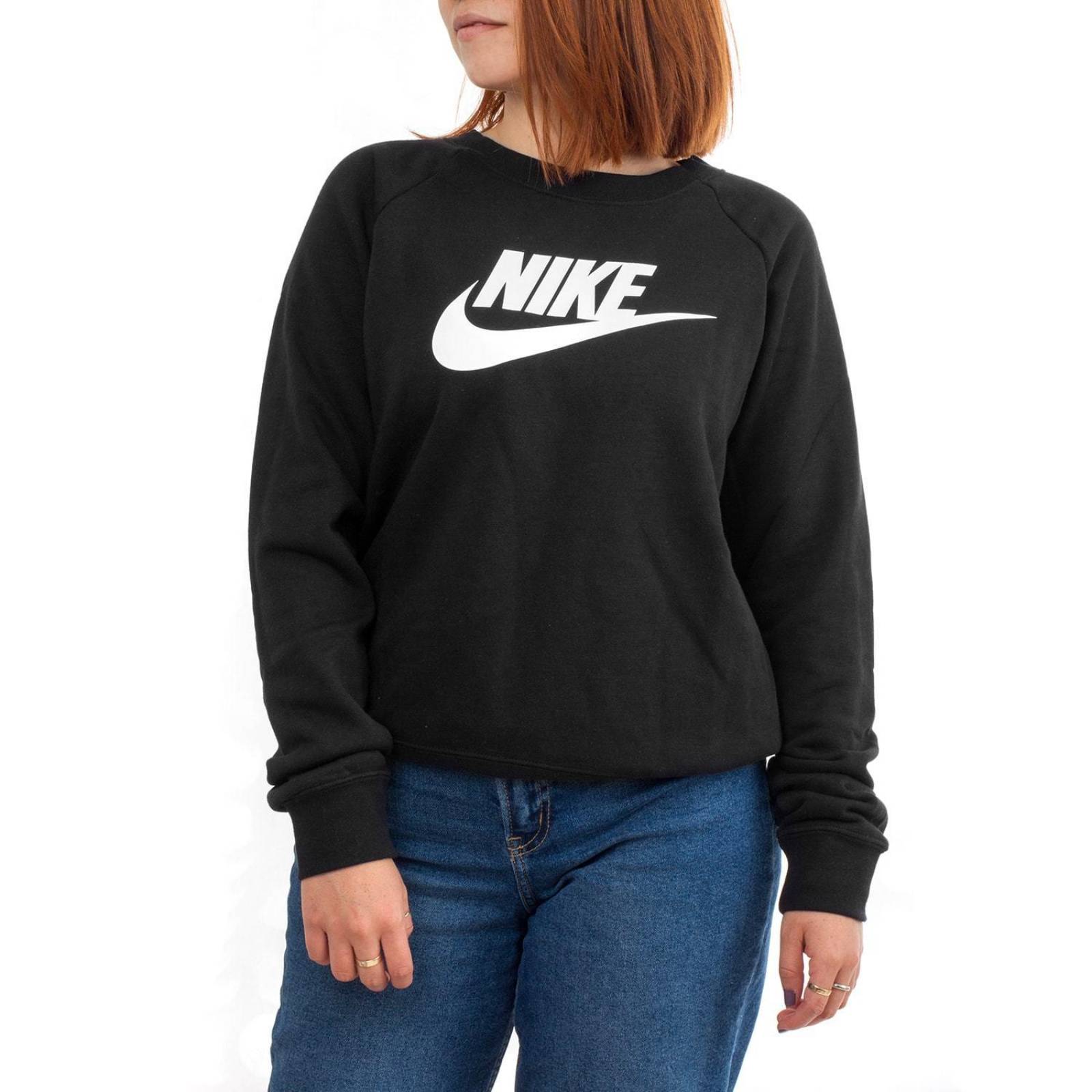 Sudadera Nike Essential Crew Fleece - BV4112010 - Negro - Mujer 
