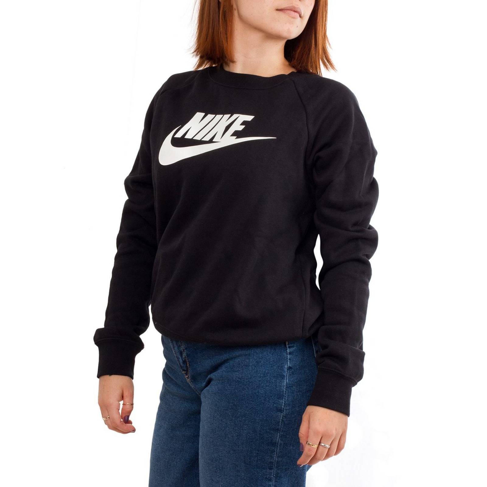 Sudadera Nike Essential Crew Fleece - BV4112010 - Negro - Mujer 