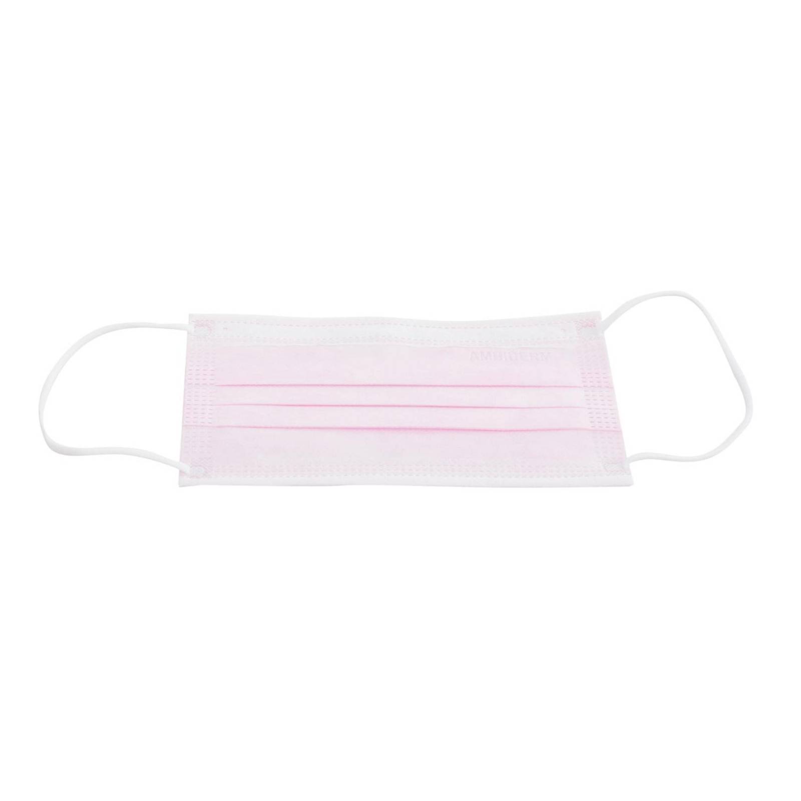 Cubrebocas Infantil Tricapa Plisado Rosa 50 pzs - Ambiderm 