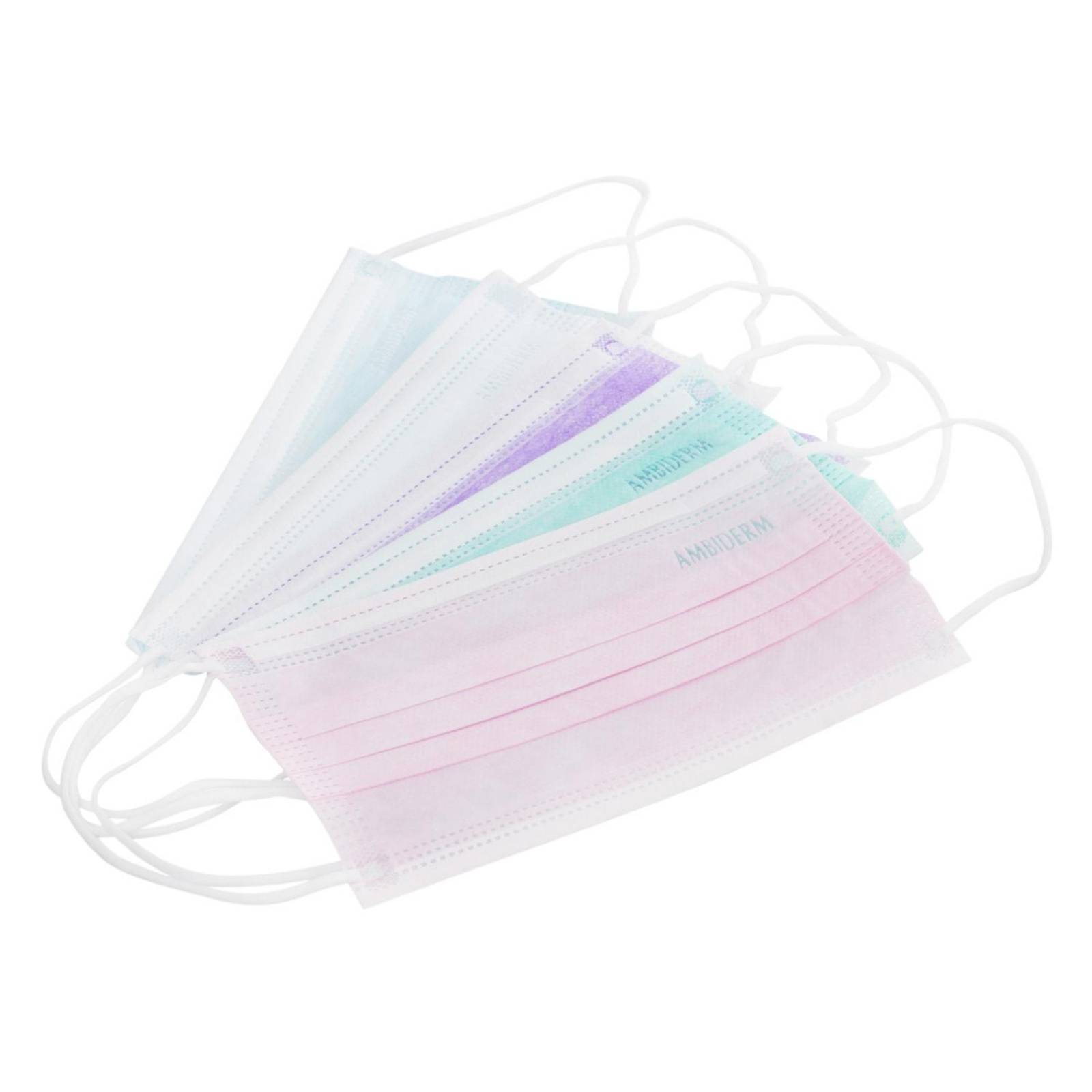 Cubrebocas Desechable Tricapa Plisado 50 piezas - Ambiderm Multicolor