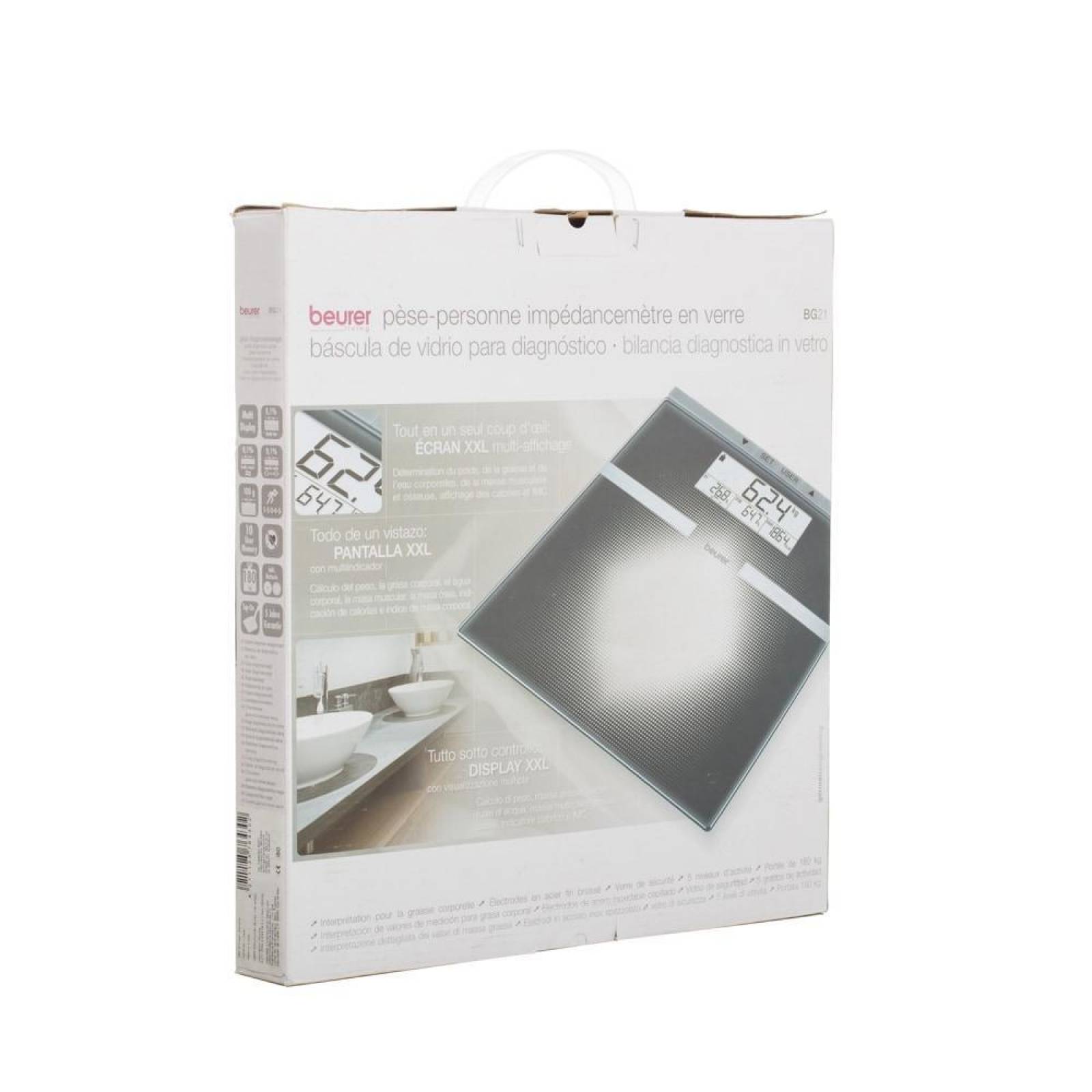 Bascula de Diagnostico BG21 en Vidrio 180kg - Beurer 