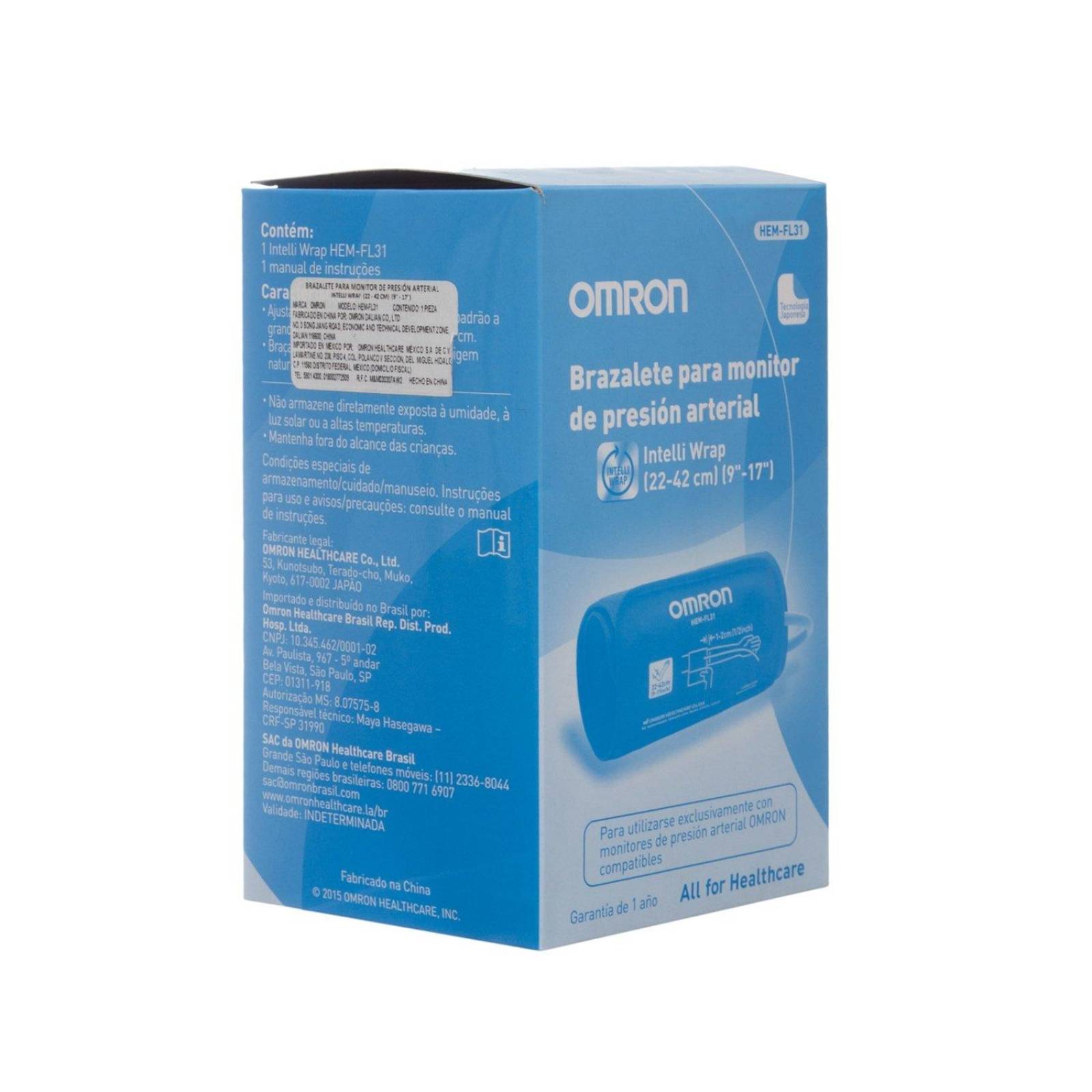 Brazalete para Baumanómetro Adulto HEM-FL31 Unitalla - Omron 