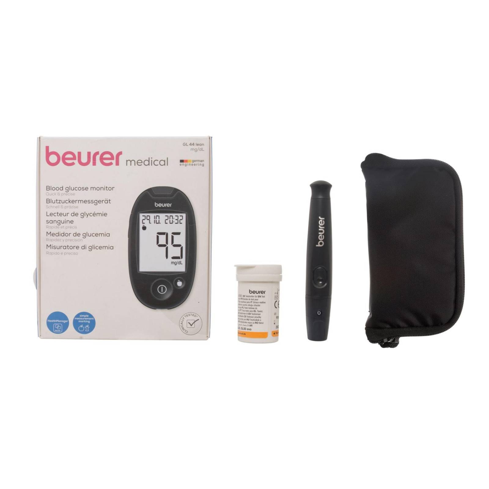 Glucómetro Monitor de Glucosa Digital GL 44 Lean - Beurer 