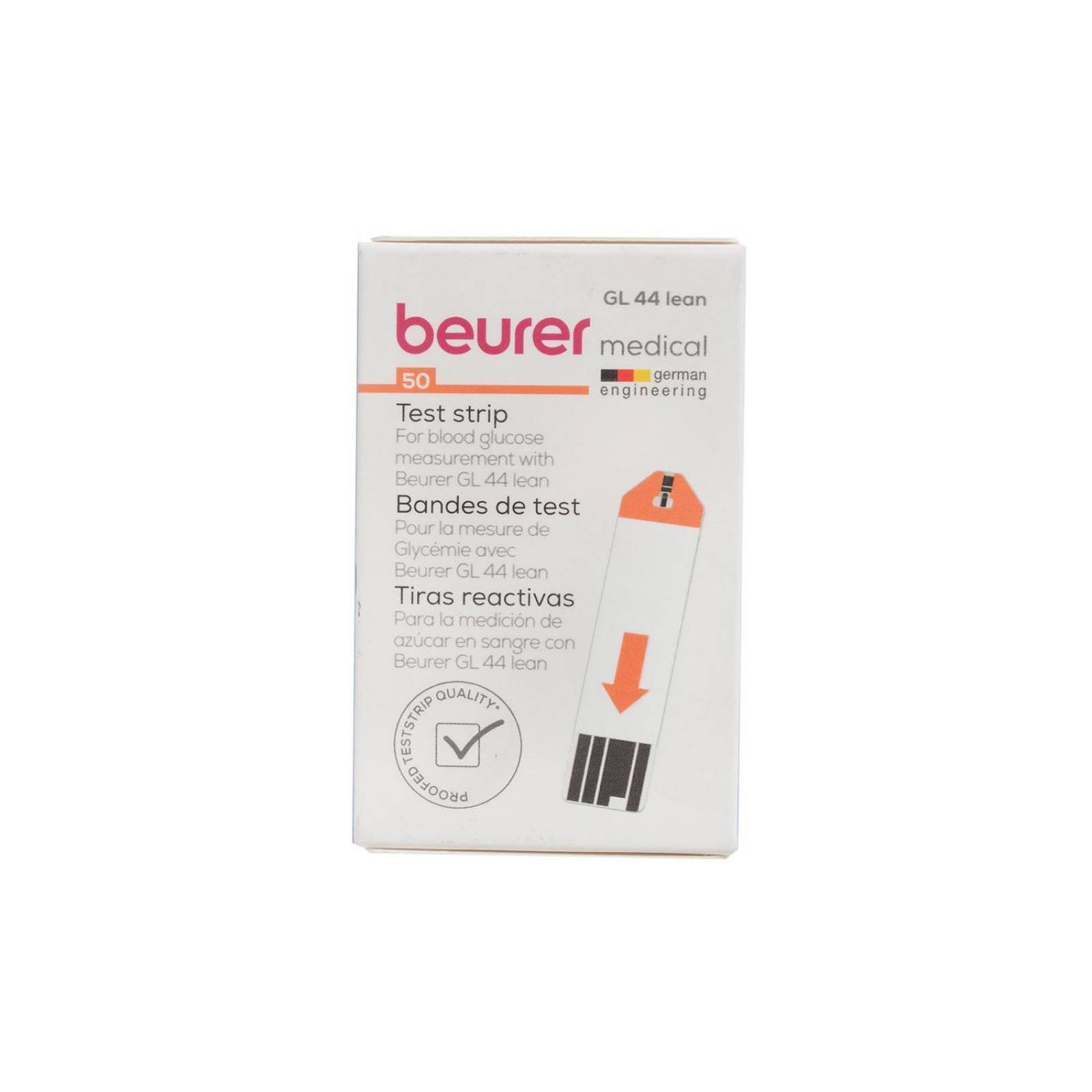 Tiras Reactivas para Glucosa 50 piezas GL 44 Lean - Beurer 