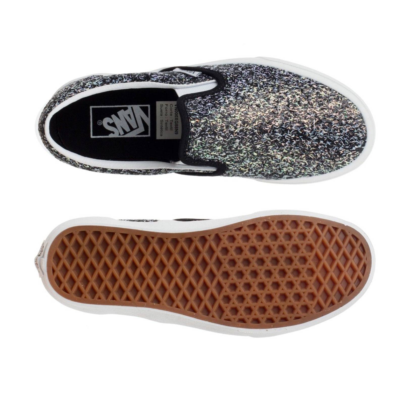 Tenis Vans Classic Slip On - 0XG88N9 - Gris Obscuro - Mujer 