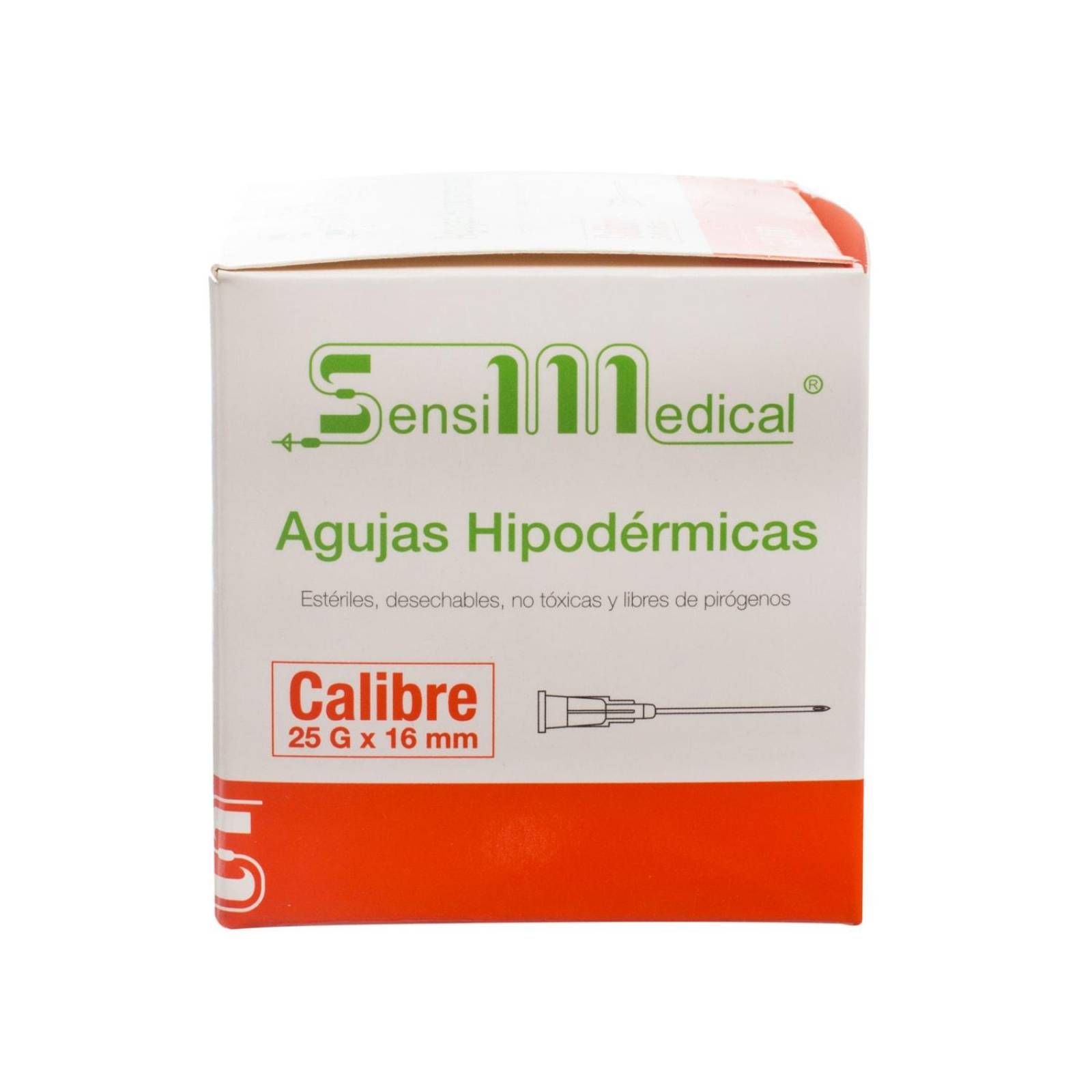 Aguja Hipodermica 25g x 16mm - 100 piezas - Sensimedical 