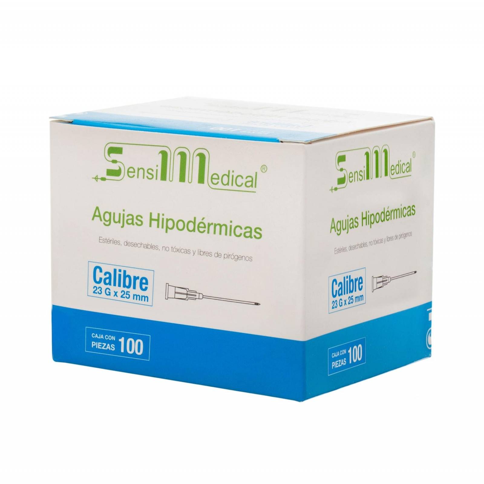 Aguja Hipodermica 23g x 25mm 100 piezas - Sensimedical