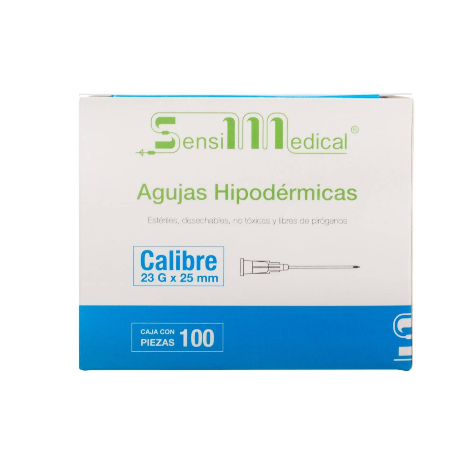 Aguja Hipodermica 23g x 25mm 100 piezas - Sensimedical