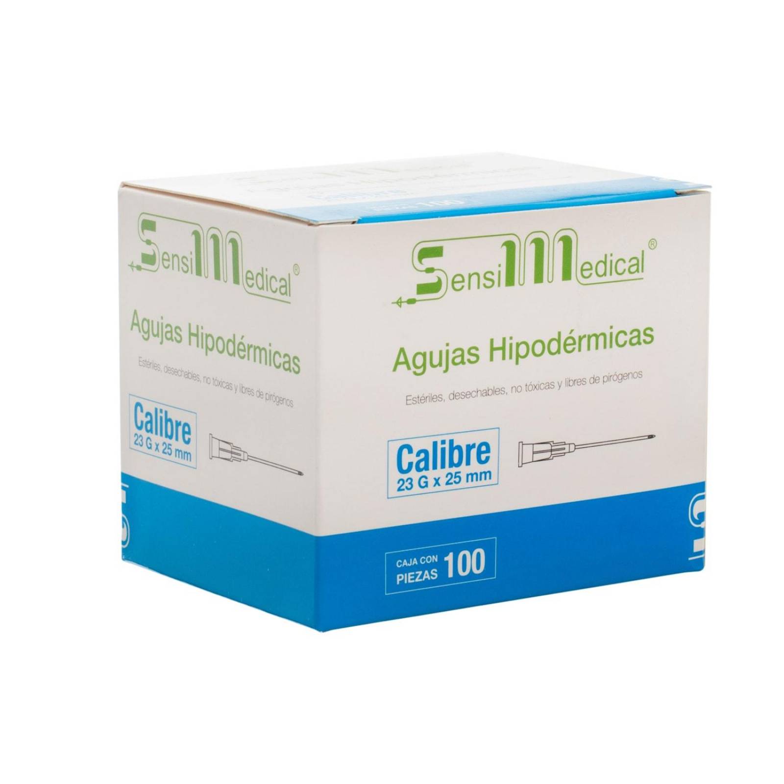 Aguja Hipodermica 23g x 25mm 100 piezas - Sensimedical