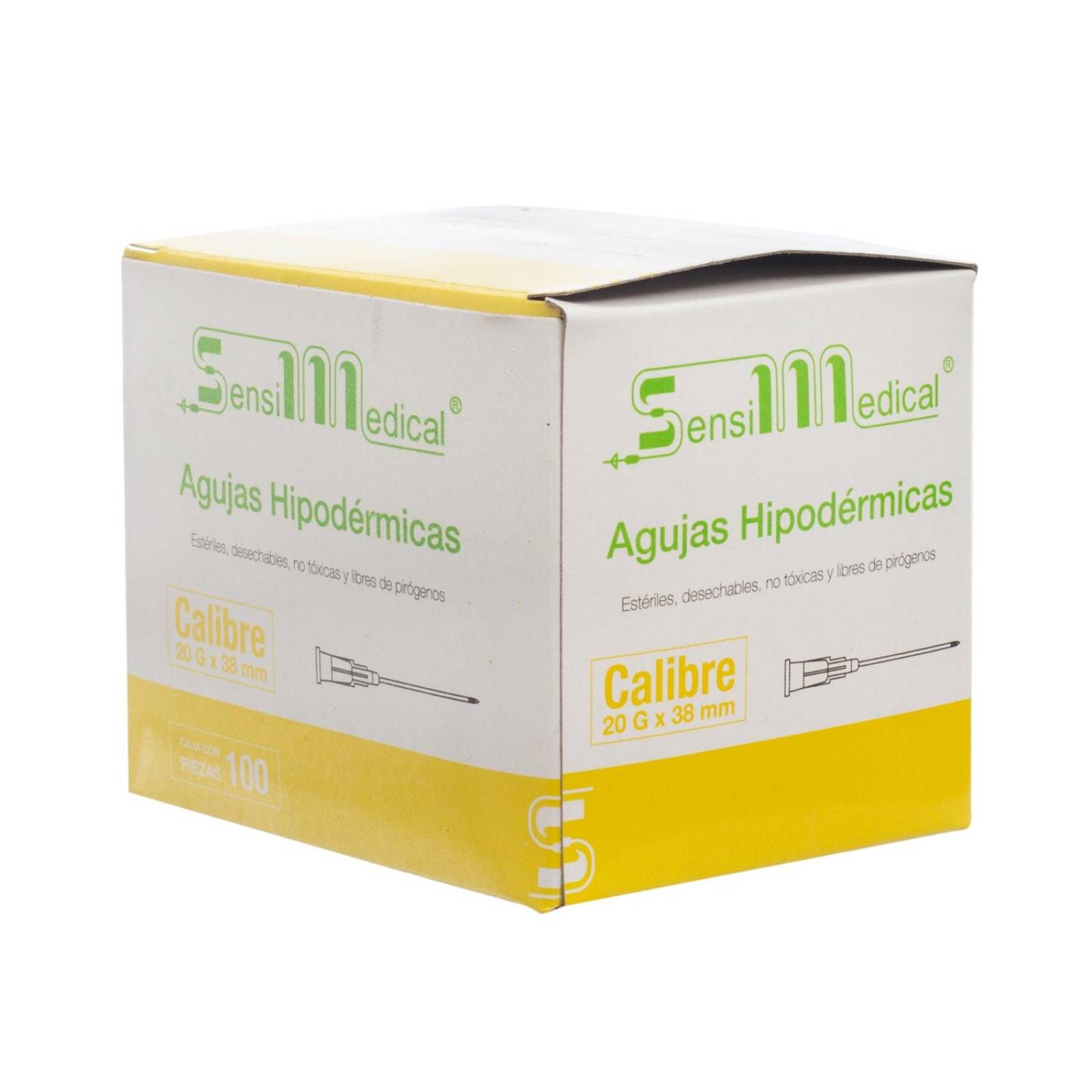 Aguja Hipodermica 20g x 38mm 100 piezas - Sensimedical 